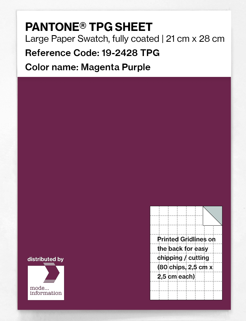 Product image 1 of the product “PANTONE® TPG SHEET 19-2428 TPG Magenta Purple ”