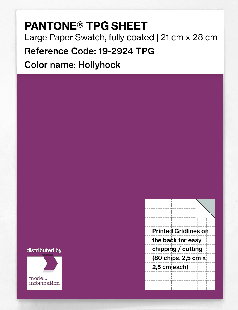 Product image 1 of the product “PANTONE® TPG SHEET 19-2924 TPG Hollyhock ”