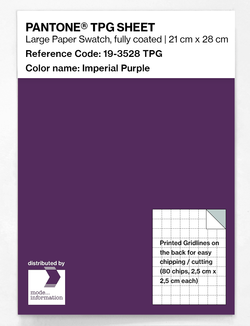Product image 1 of the product “PANTONE® TPG SHEET 19-3528 TPG Imperial Purple ”