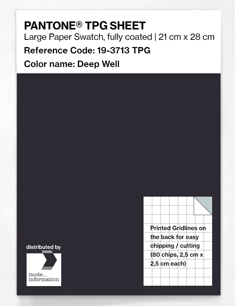 Product image 1 of the product “PANTONE® TPG SHEET 19-3713 TPG Deep Well ”