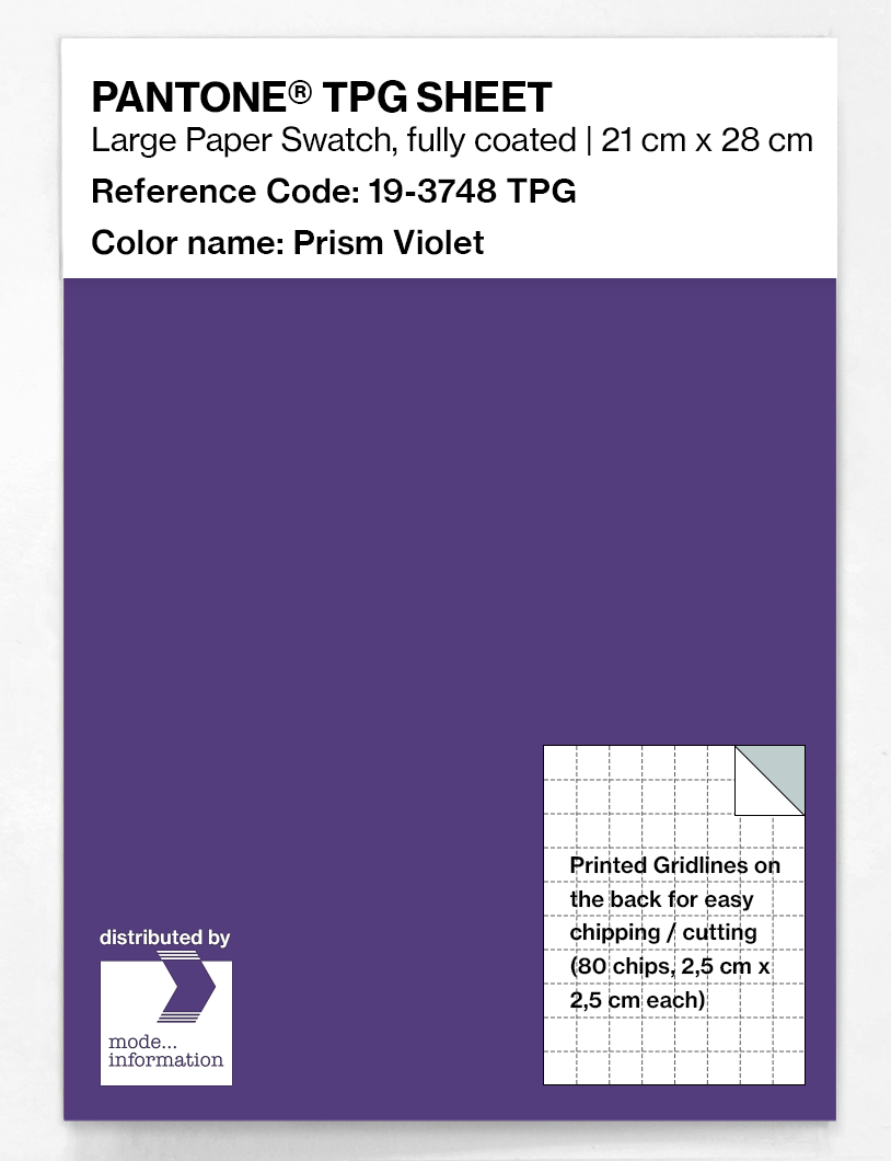 Product image 1 of the product “PANTONE® TPG SHEET 19-3748 TPG Prism Violet ”