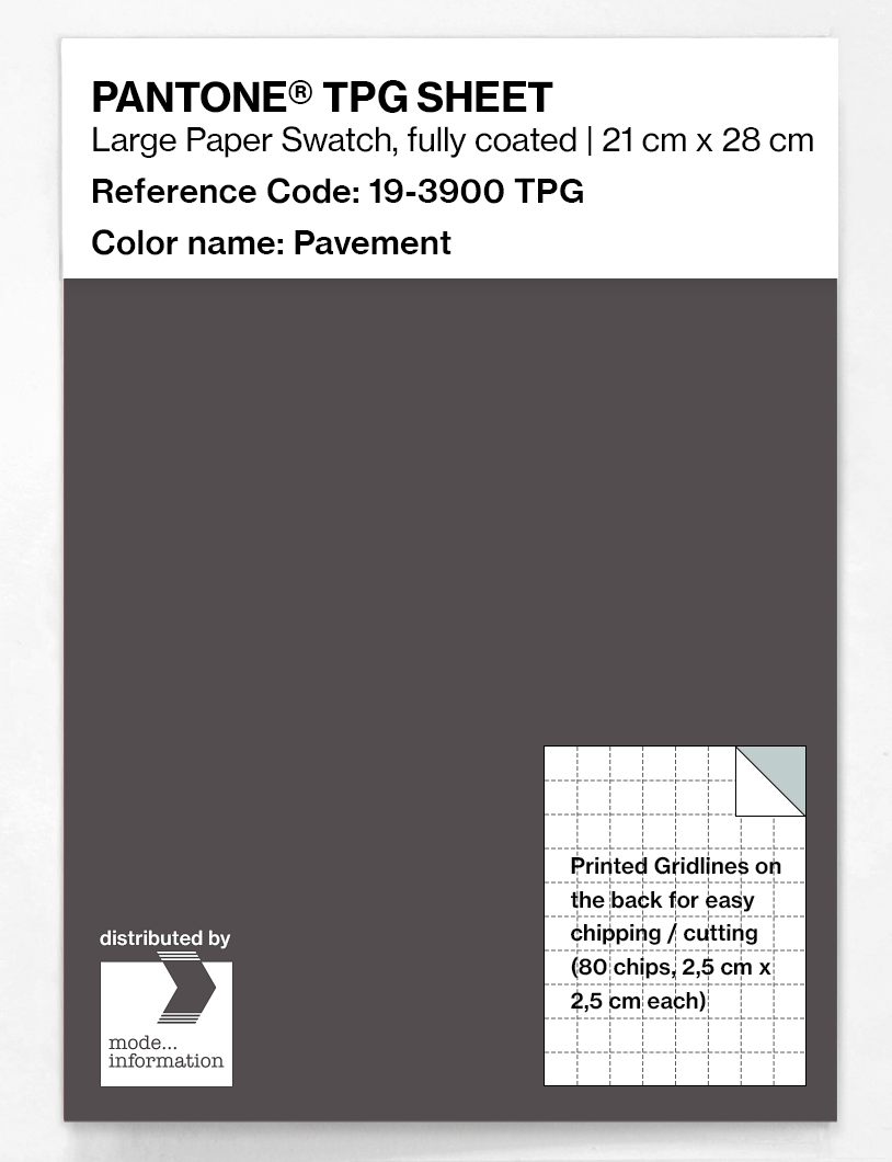 Product image 1 of the product “PANTONE® TPG SHEET 19-3900 TPG Pavement ”