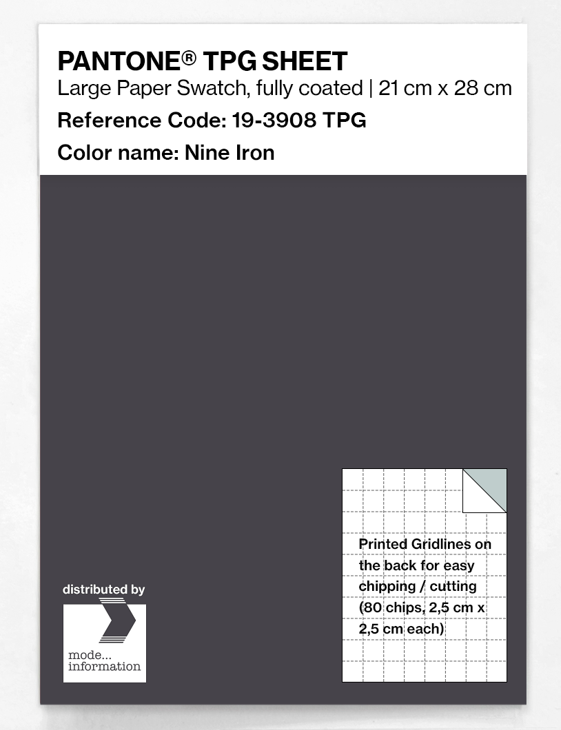 Product image 1 of the product “PANTONE® TPG SHEET 19-3908 TPG Nine Iron ”