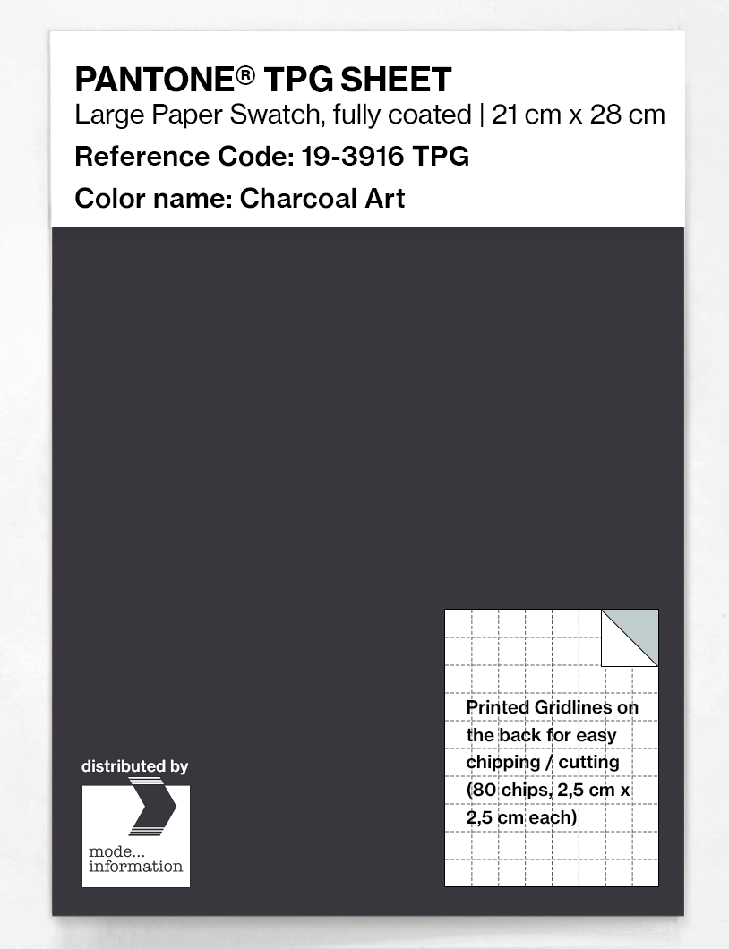 Product image 1 of the product “PANTONE® TPG SHEET 19-3916 TPG Charcoal Art ”