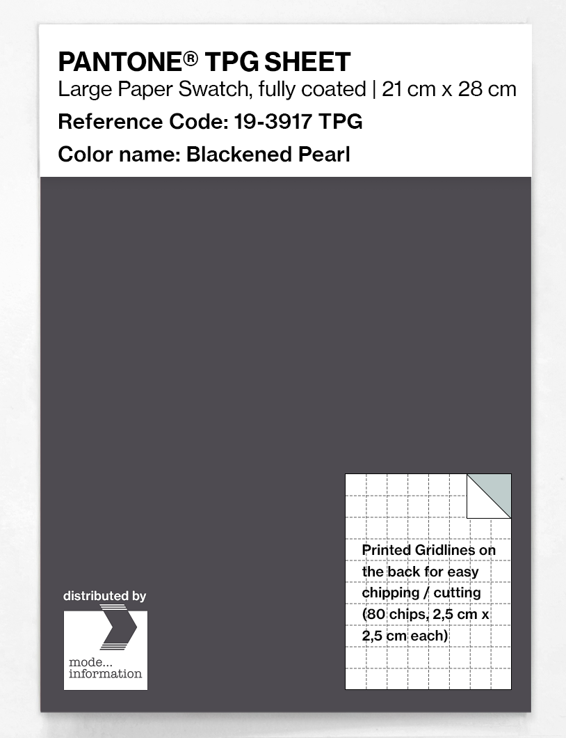 Product image 1 of the product “PANTONE® TPG SHEET 19-3917 TPG Blackened Pearl ”