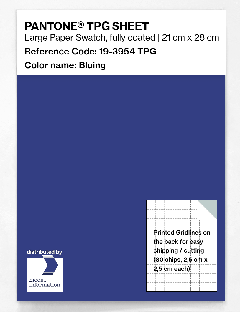 Product image 1 of the product “PANTONE® TPG SHEET 19-3954 TPG Bluing ”