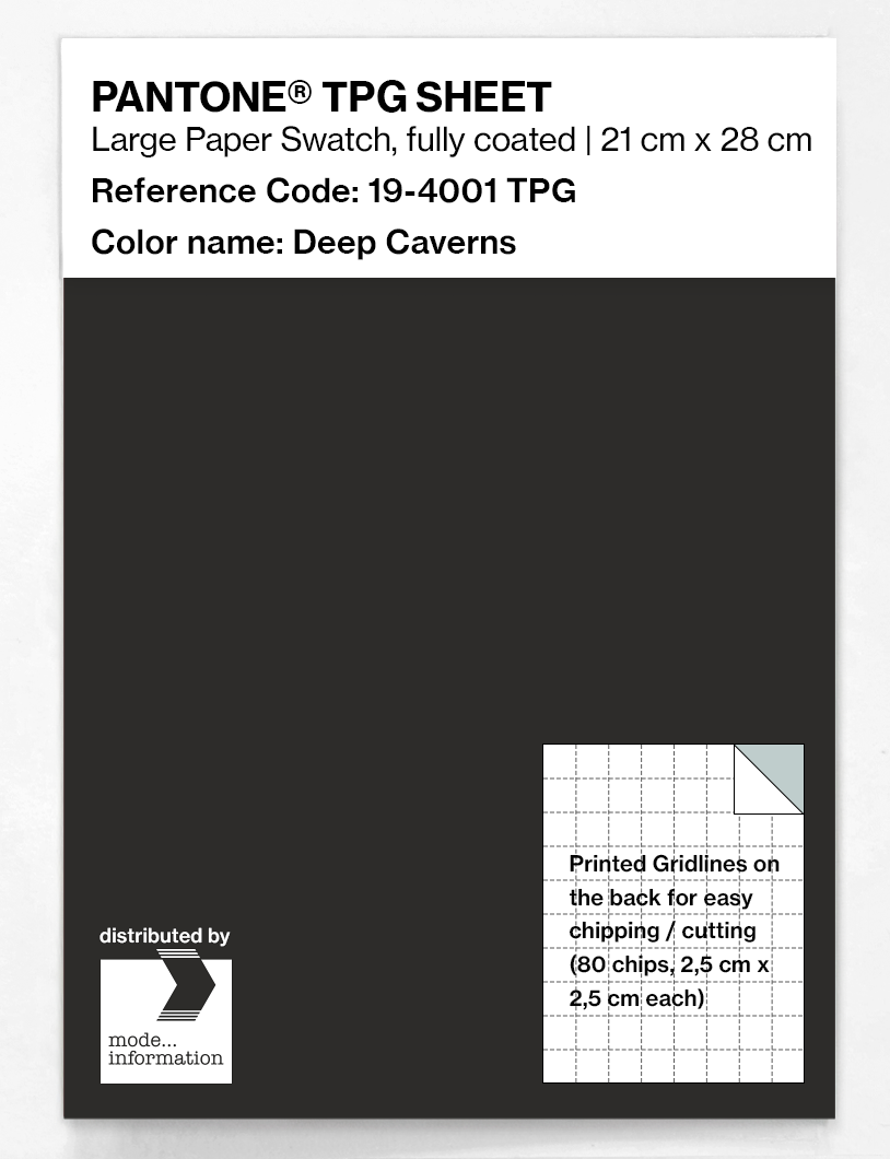Product image 1 of the product “PANTONE® TPG SHEET 19-4001 TPG Deep Caverns ”