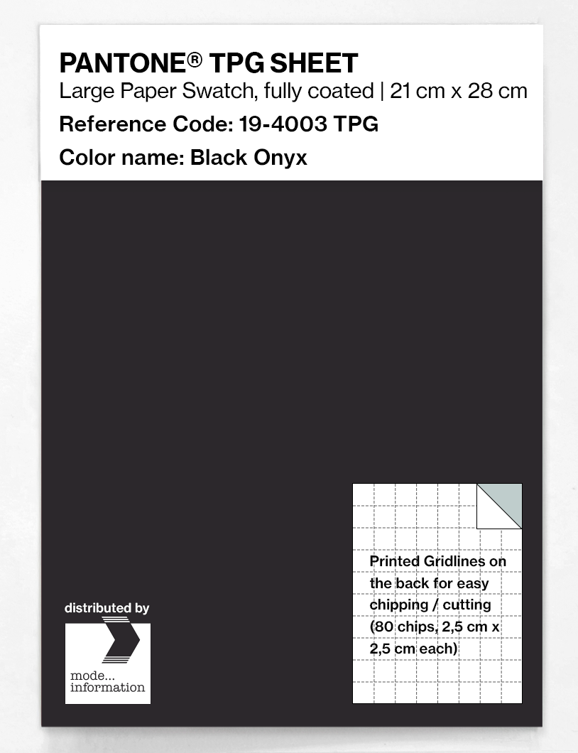 Product image 1 of the product “PANTONE® TPG SHEET 19-4003 TPG Black Onyx ”