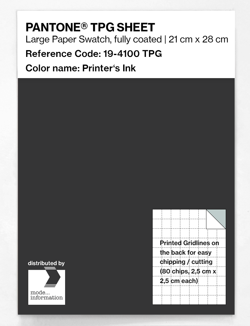Product image 1 of the product “PANTONE® TPG SHEET 19-4100 TPG Printer's Ink ”