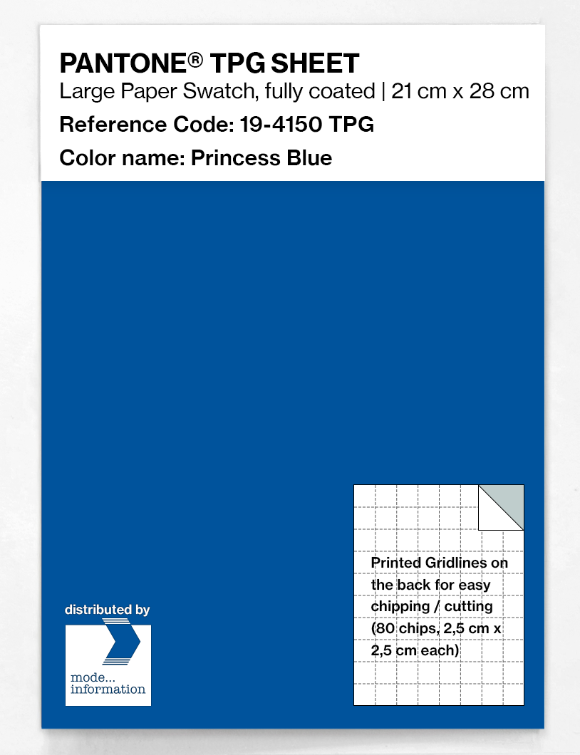Product image 1 of the product “PANTONE® TPG SHEET 19-4150 TPG Princess Blue ”