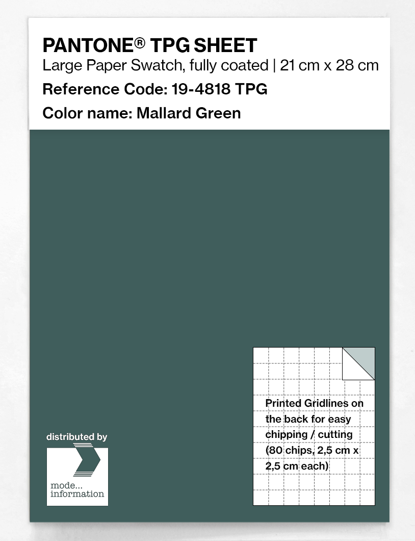 Artikelbild 1 des Artikels “PANTONE® TPG SHEET 19-4818 TPG Mallard Green “