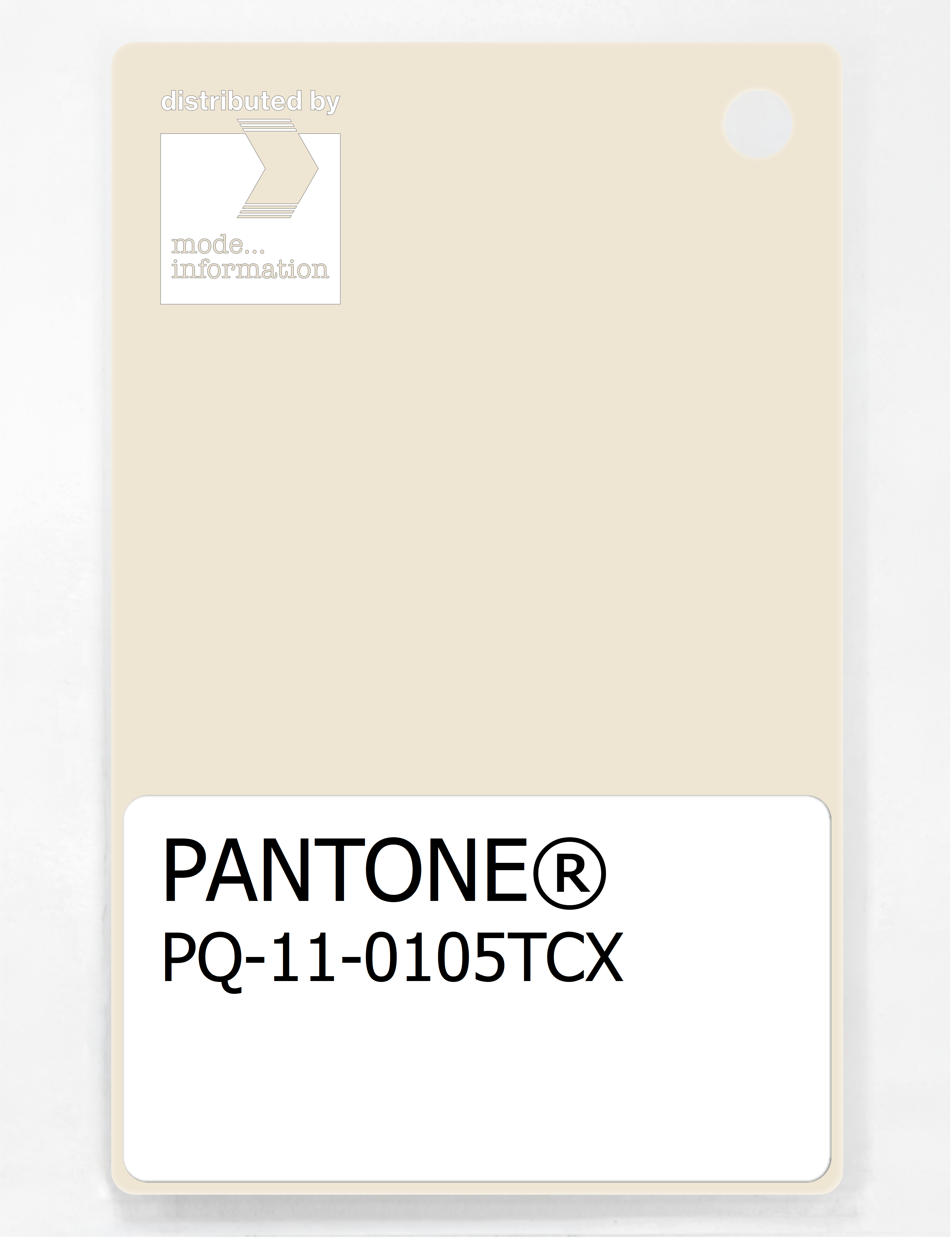Product image 1 of the product “PANTONE® PLASTIC STANDARD CHIP PQ 11-0105 TCX Antique White ”