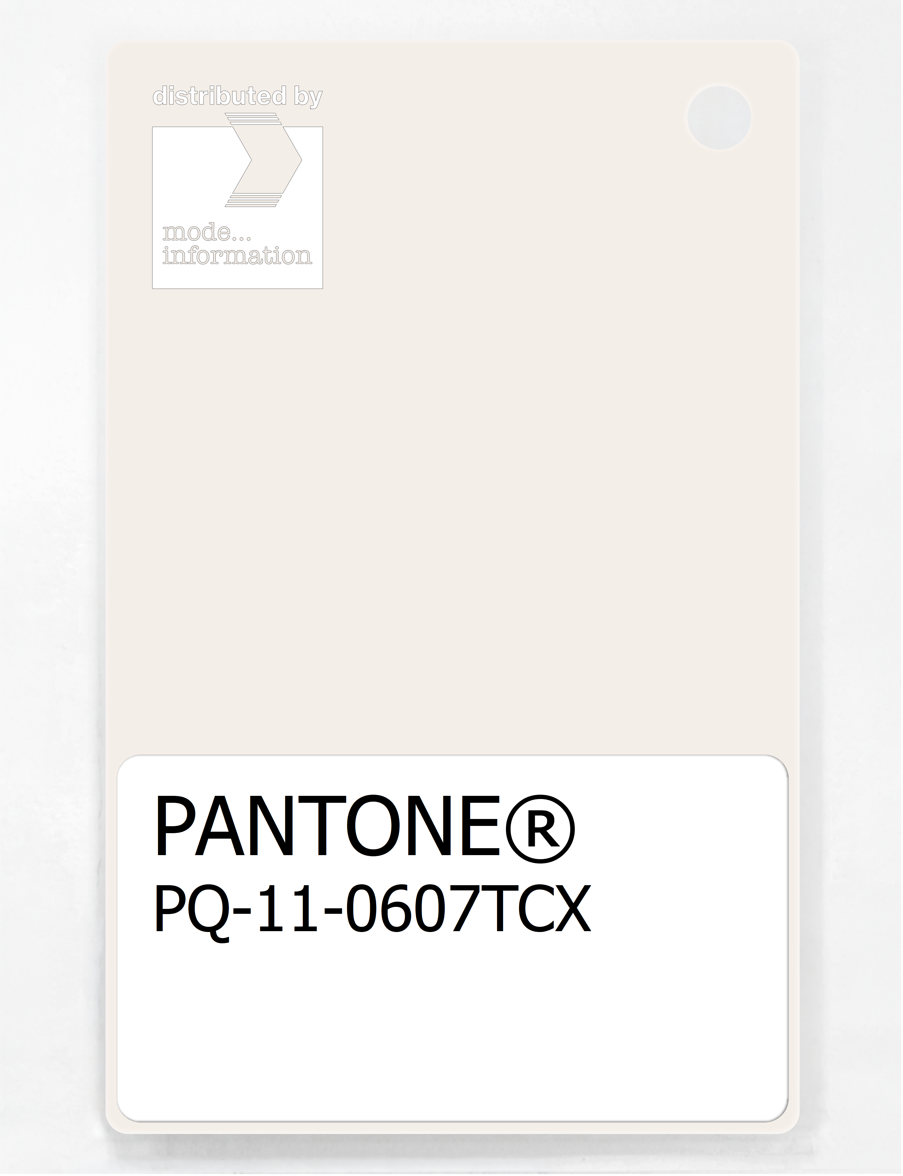 Product image 1 of the product “PANTONE® PLASTIC STANDARD CHIP PQ 11-0607 TCX Sugar Swizzle ”