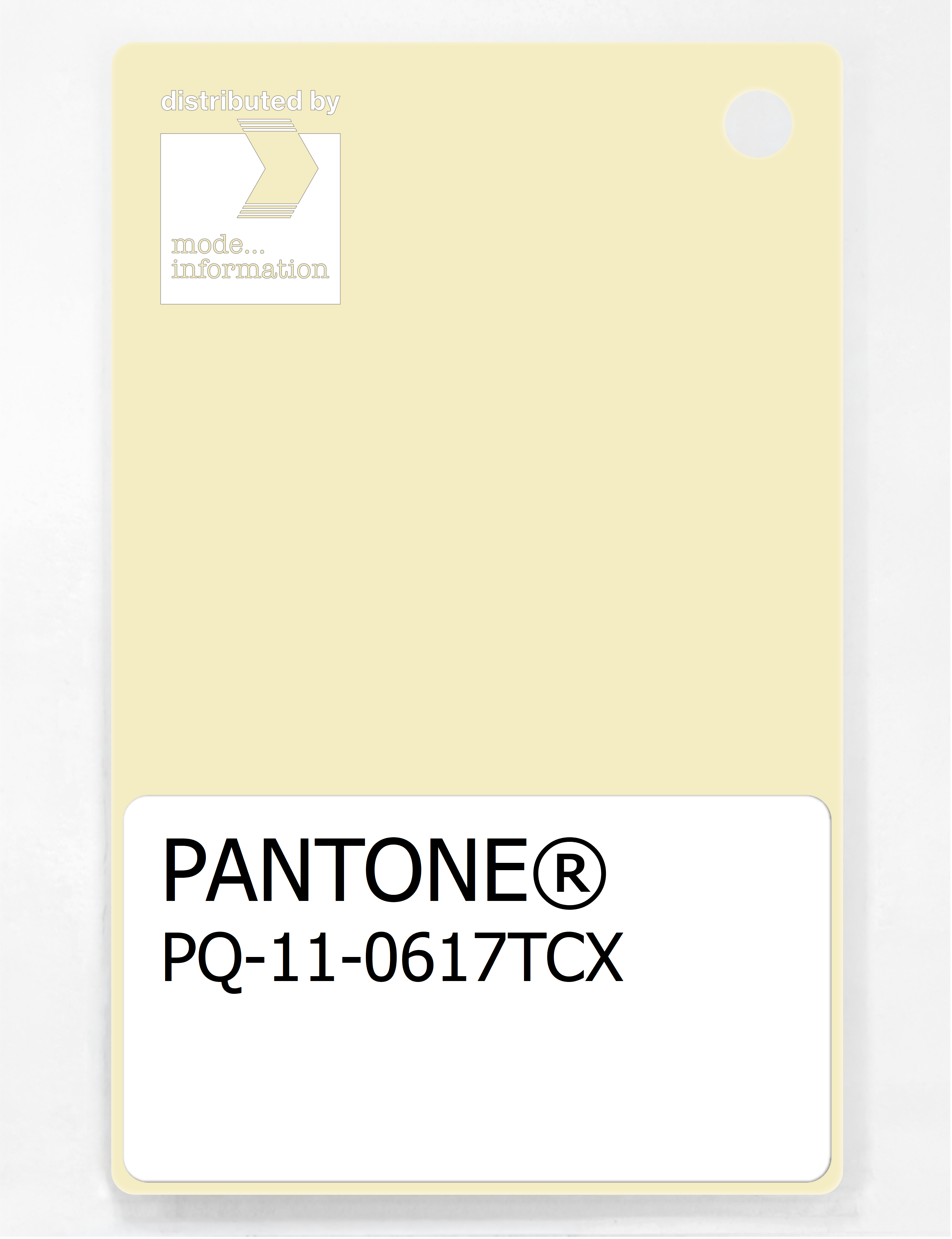 Product image 1 of the product “PANTONE® PLASTIC STANDARD CHIP PQ 11-0617 TCX Transparent Yellow ”