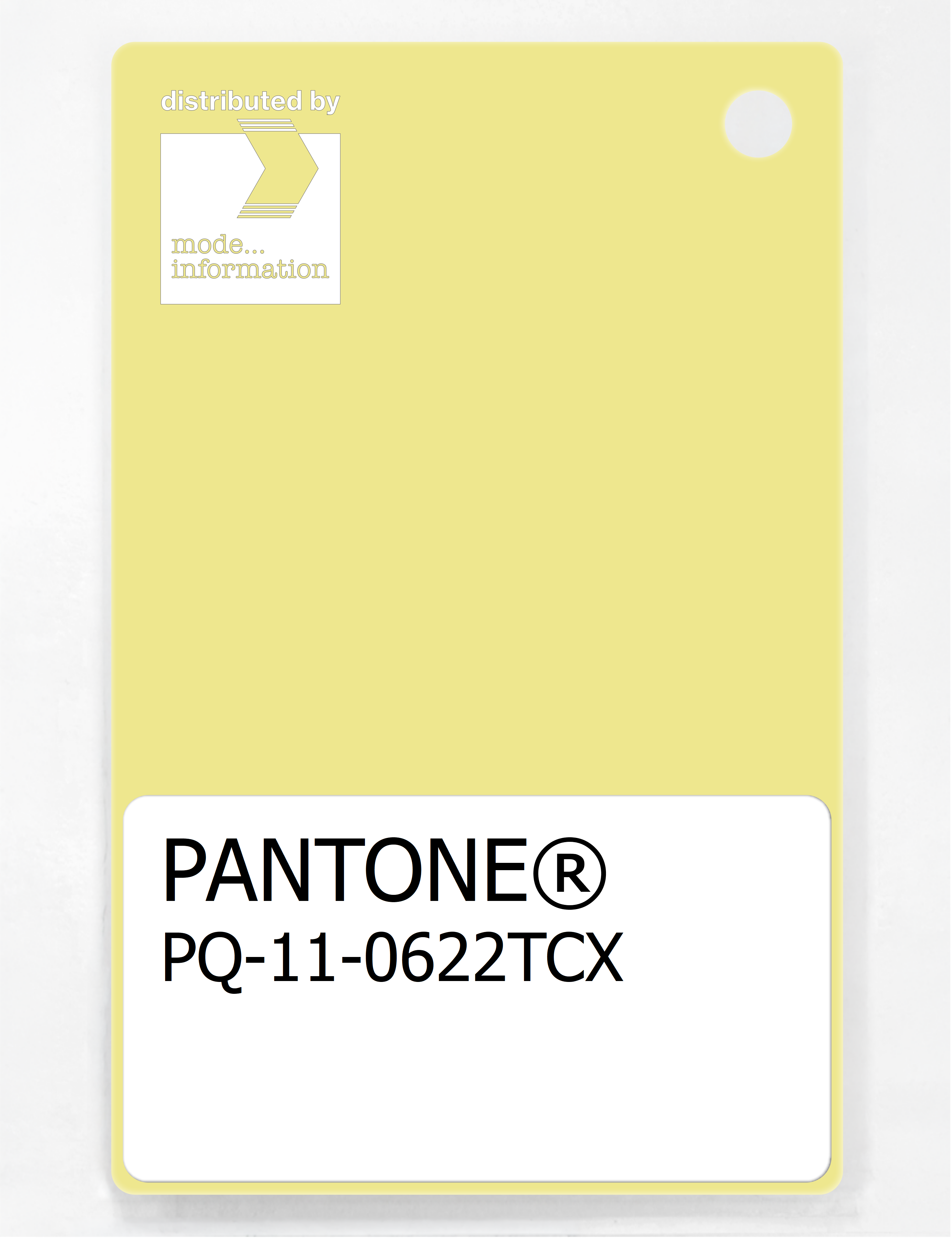 Product image 1 of the product “PANTONE® PLASTIC STANDARD CHIP PQ 11-0622 TCX Yellow Iris ”