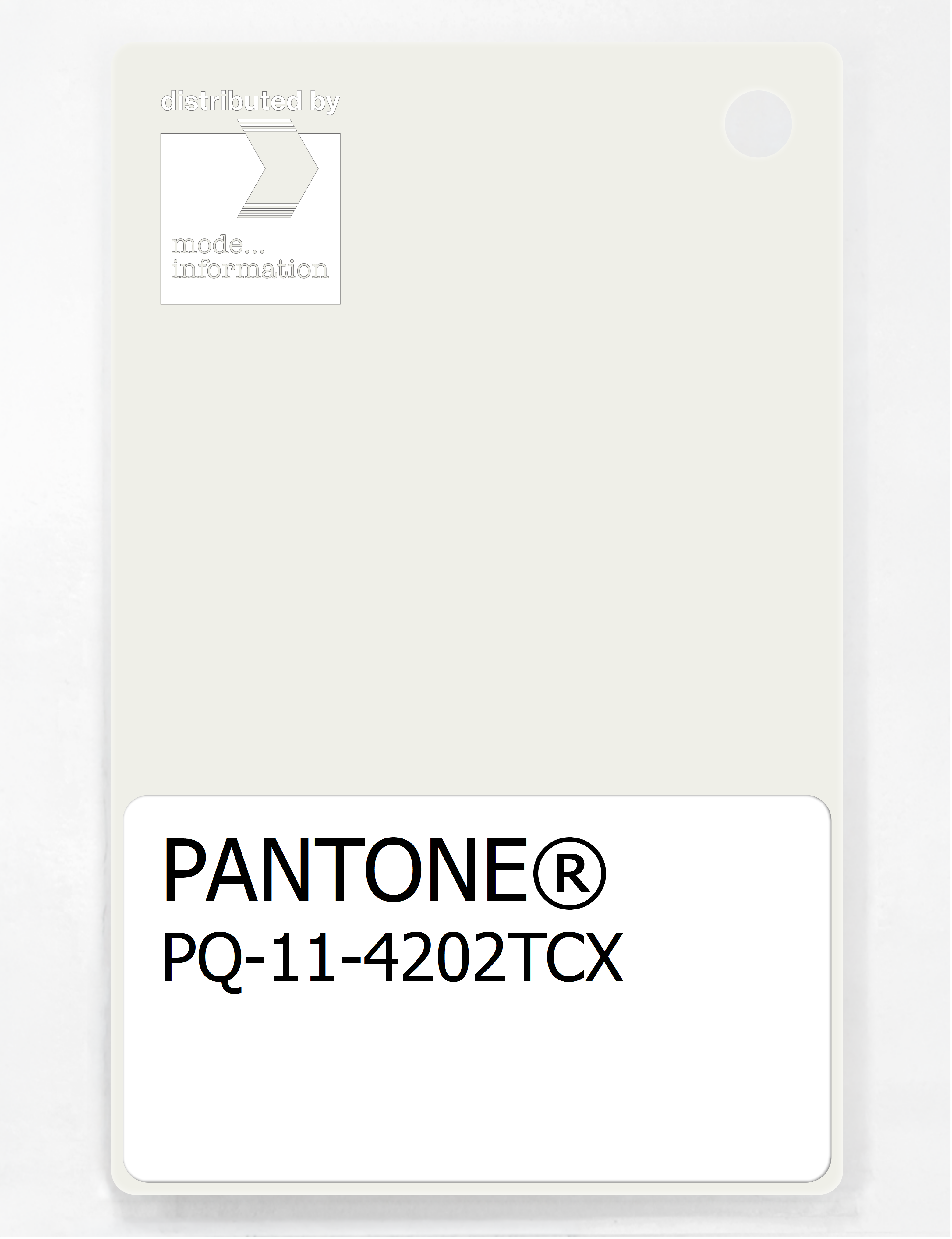 Product image 1 of the product “PANTONE® PLASTIC STANDARD CHIP PQ 11-4202 TCX Star White ”