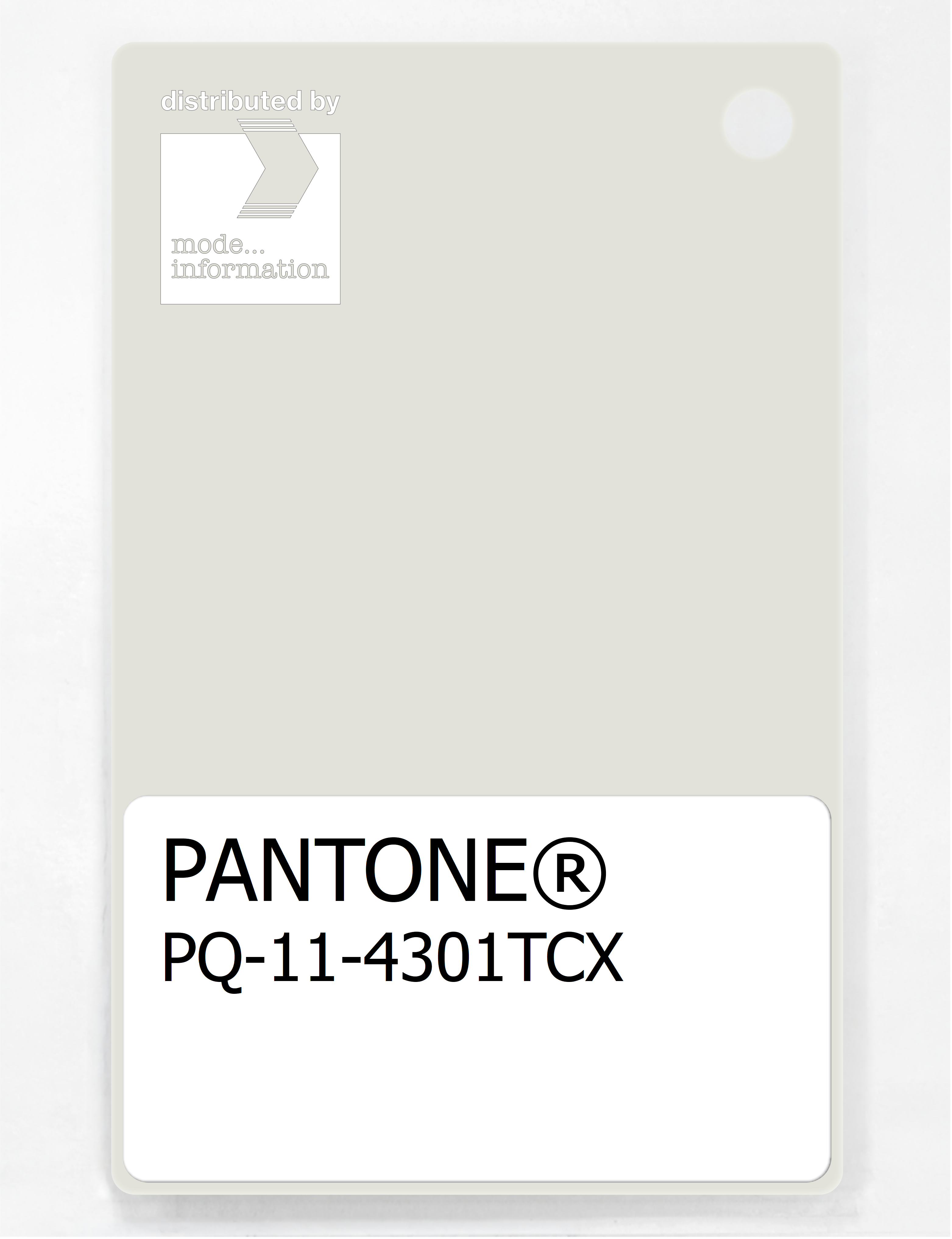 Product image 1 of the product “PANTONE® PLASTIC STANDARD CHIP PQ 11-4301 TCX Lily White ”