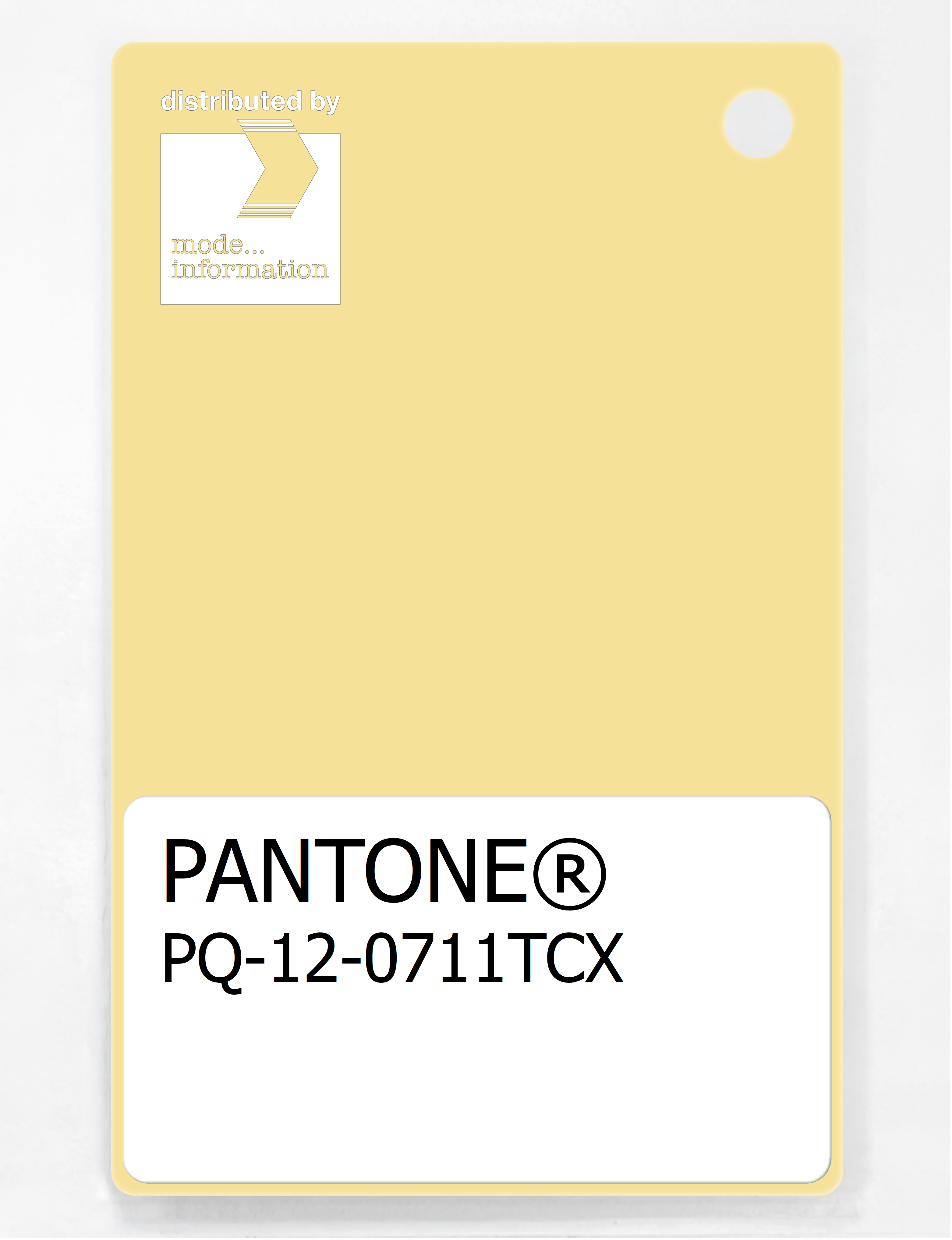 Product image 1 of the product “PANTONE® PLASTIC STANDARD CHIP PQ 12-0711 TCX Lemon Meringue ”