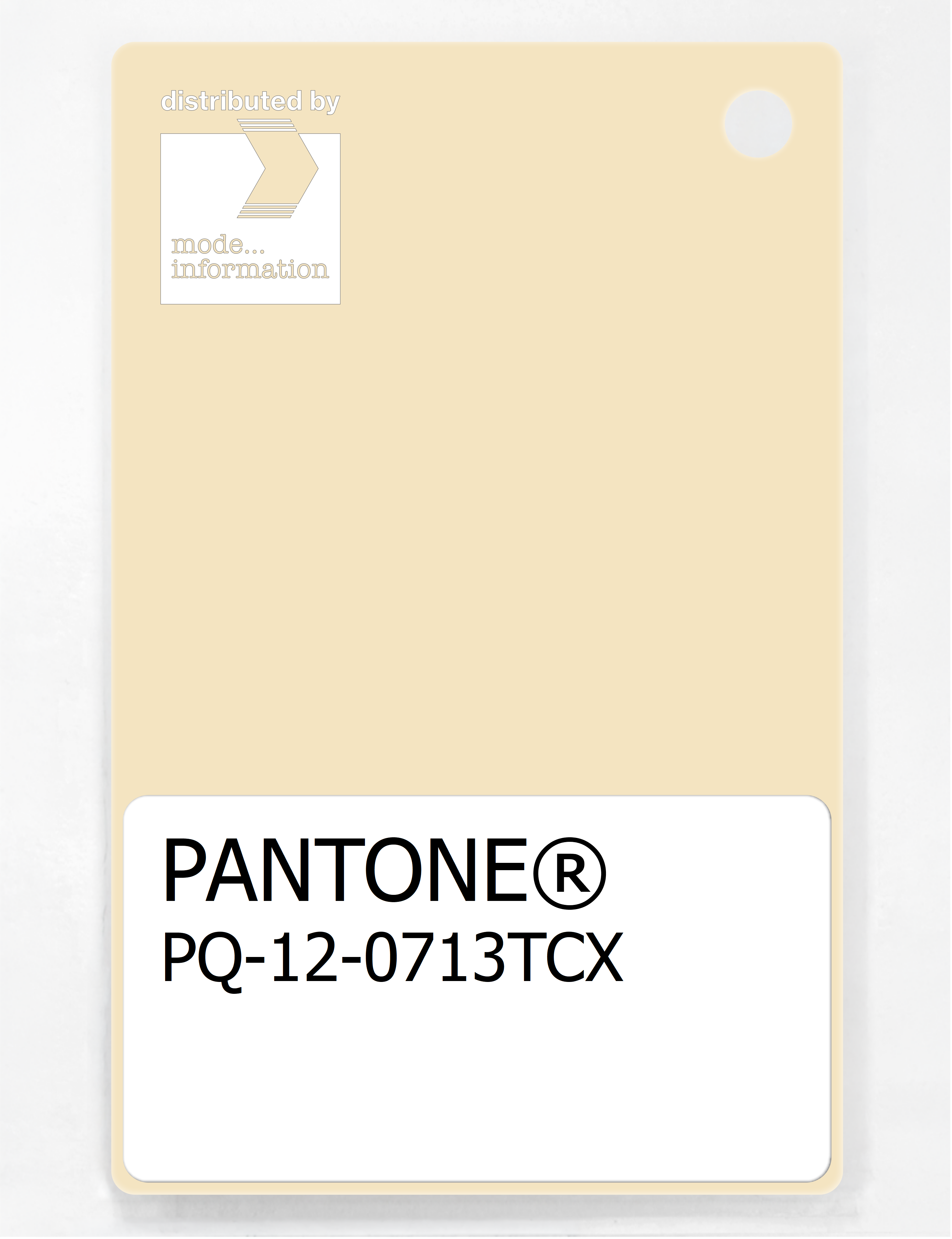 Product image 1 of the product “PANTONE® PLASTIC STANDARD CHIP PQ 12-0713 TCX Almond Oil ”