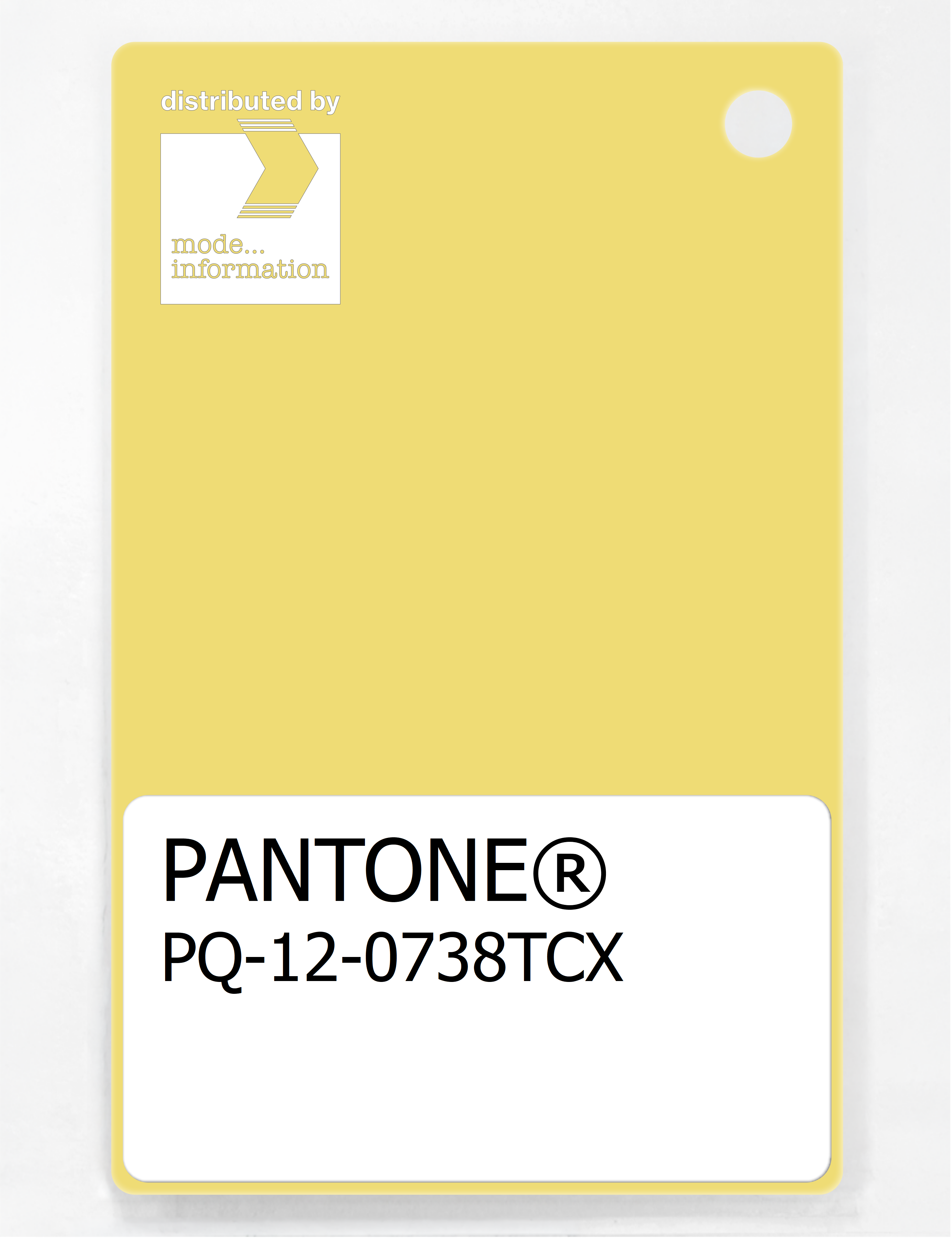 Product image 1 of the product “PANTONE® PLASTIC STANDARD CHIP PQ 12-0738 TCX Yellow Cream ”
