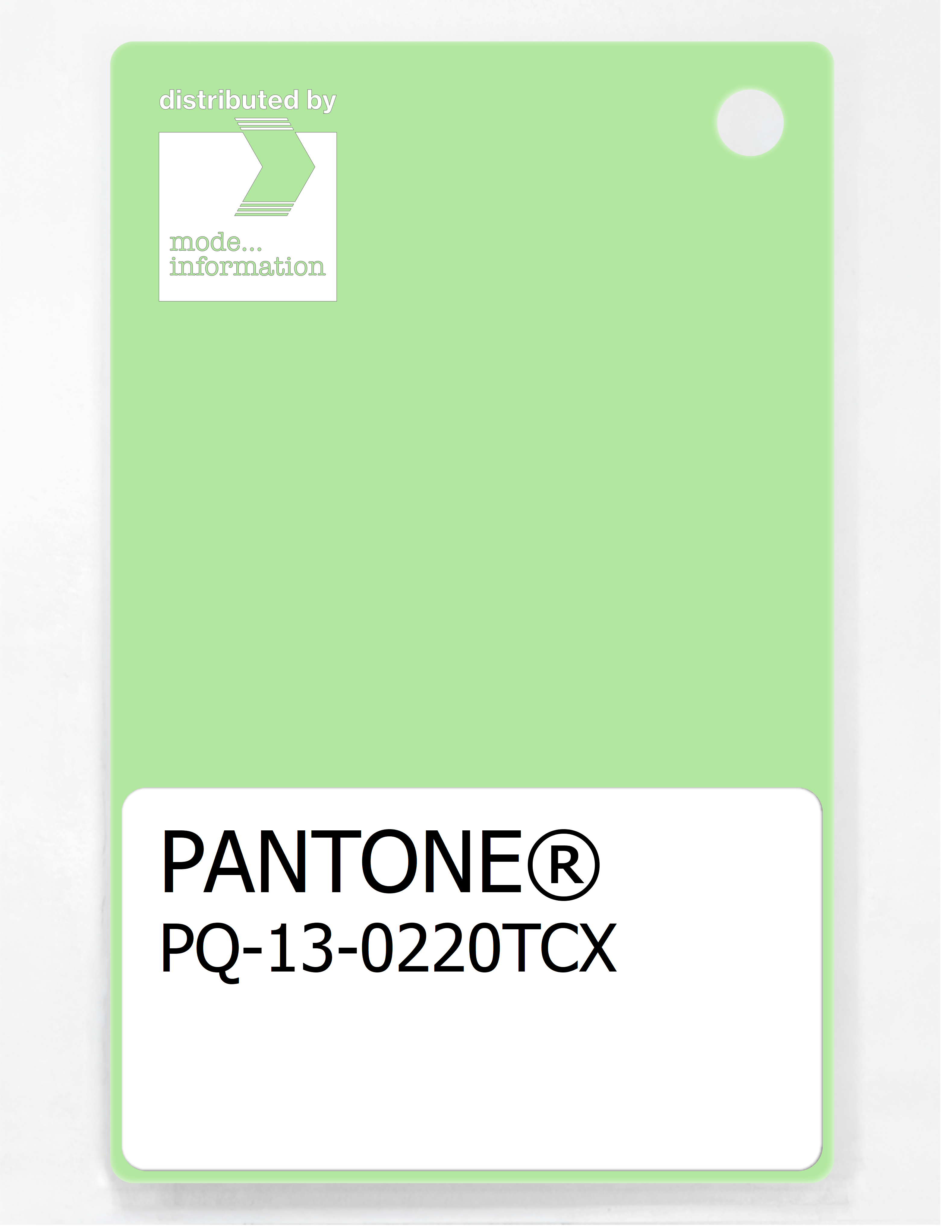 Product image 1 of the product “PANTONE® PLASTIC STANDARD CHIP PQ 13-0220 TCX Paradise Green ”