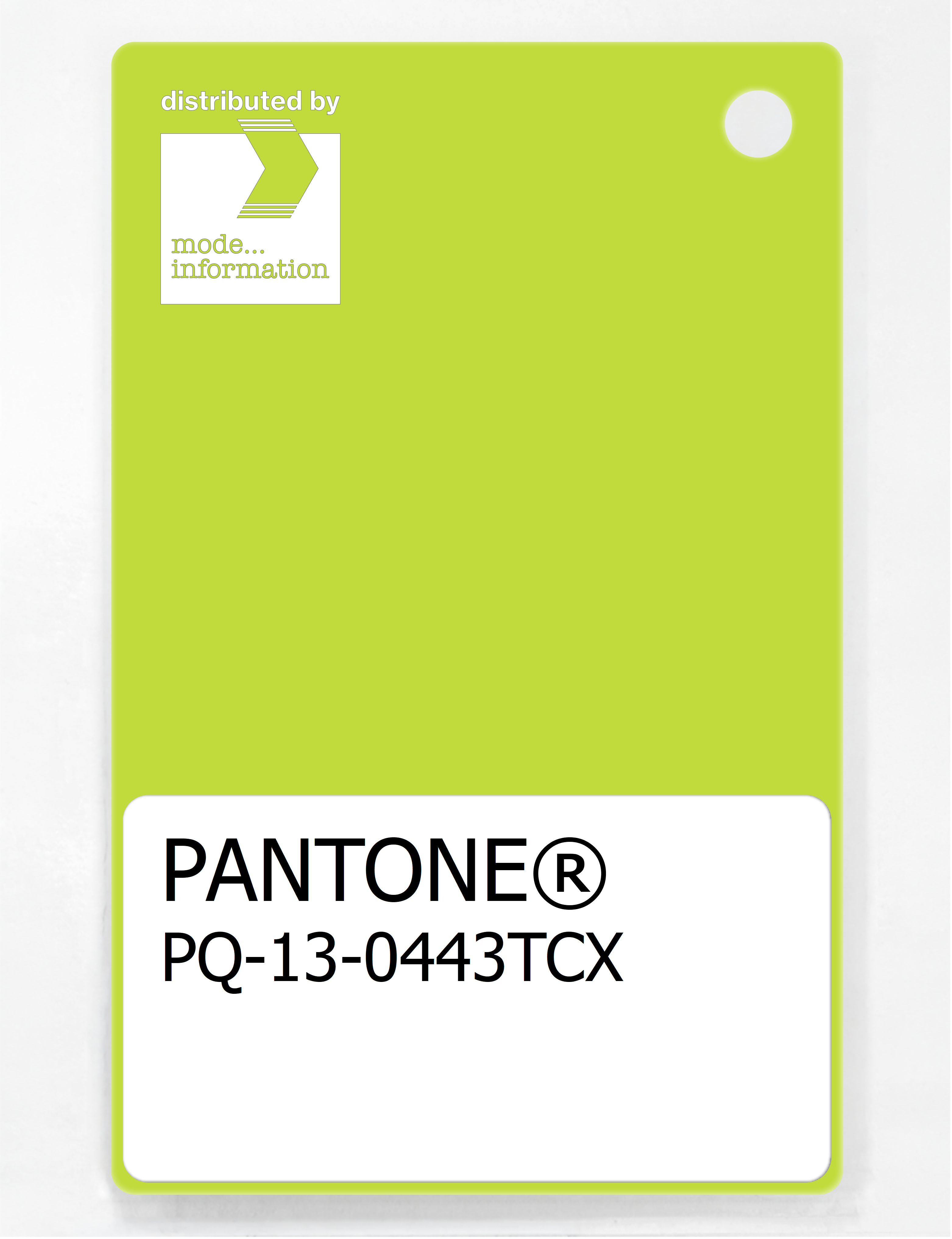 Product image 1 of the product “PANTONE® PLASTIC STANDARD CHIP PQ 13-0443 TCX Love Bird ”