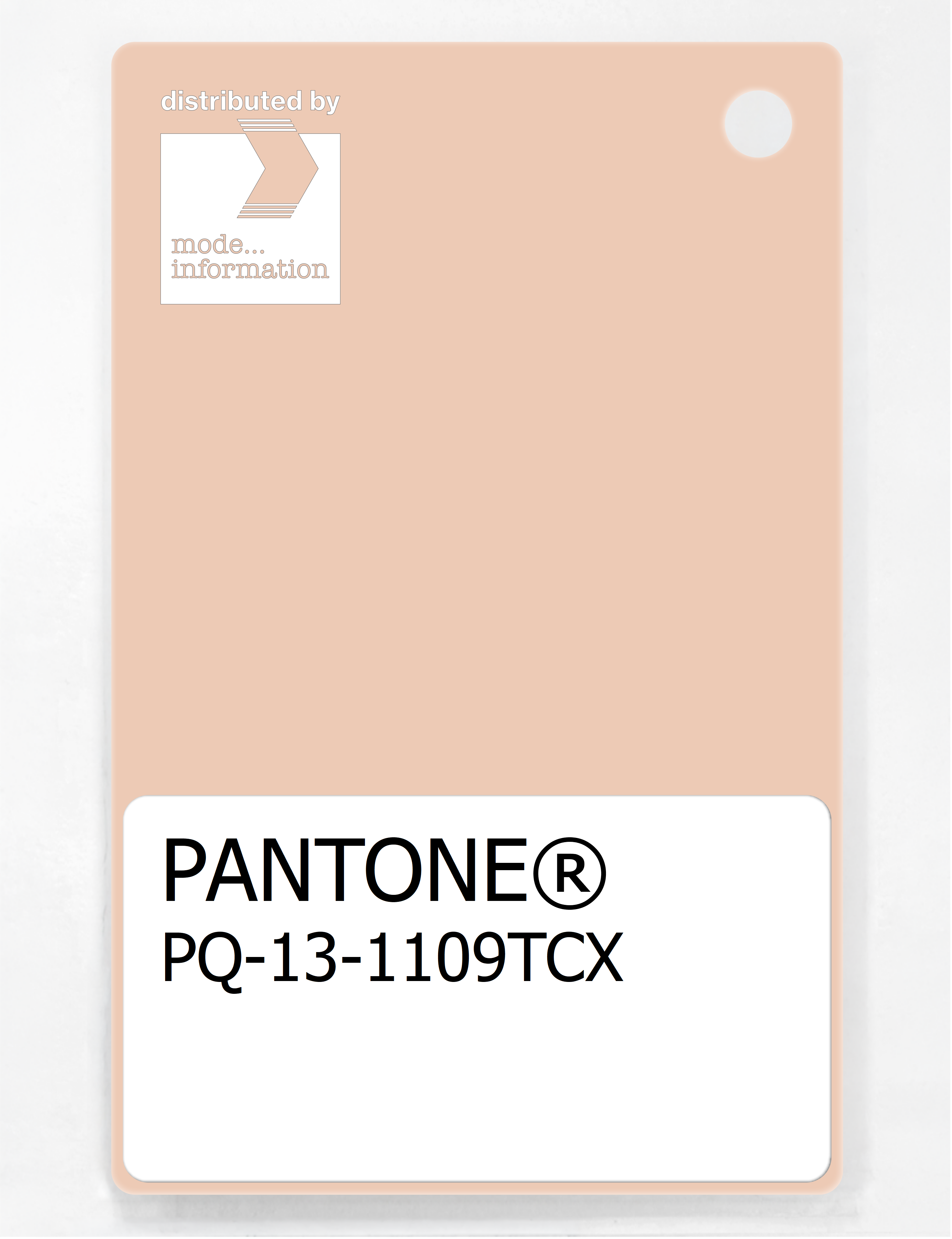 Product image 1 of the product “PANTONE® PLASTIC STANDARD CHIP PQ 13-1109 TCX Bisque ”