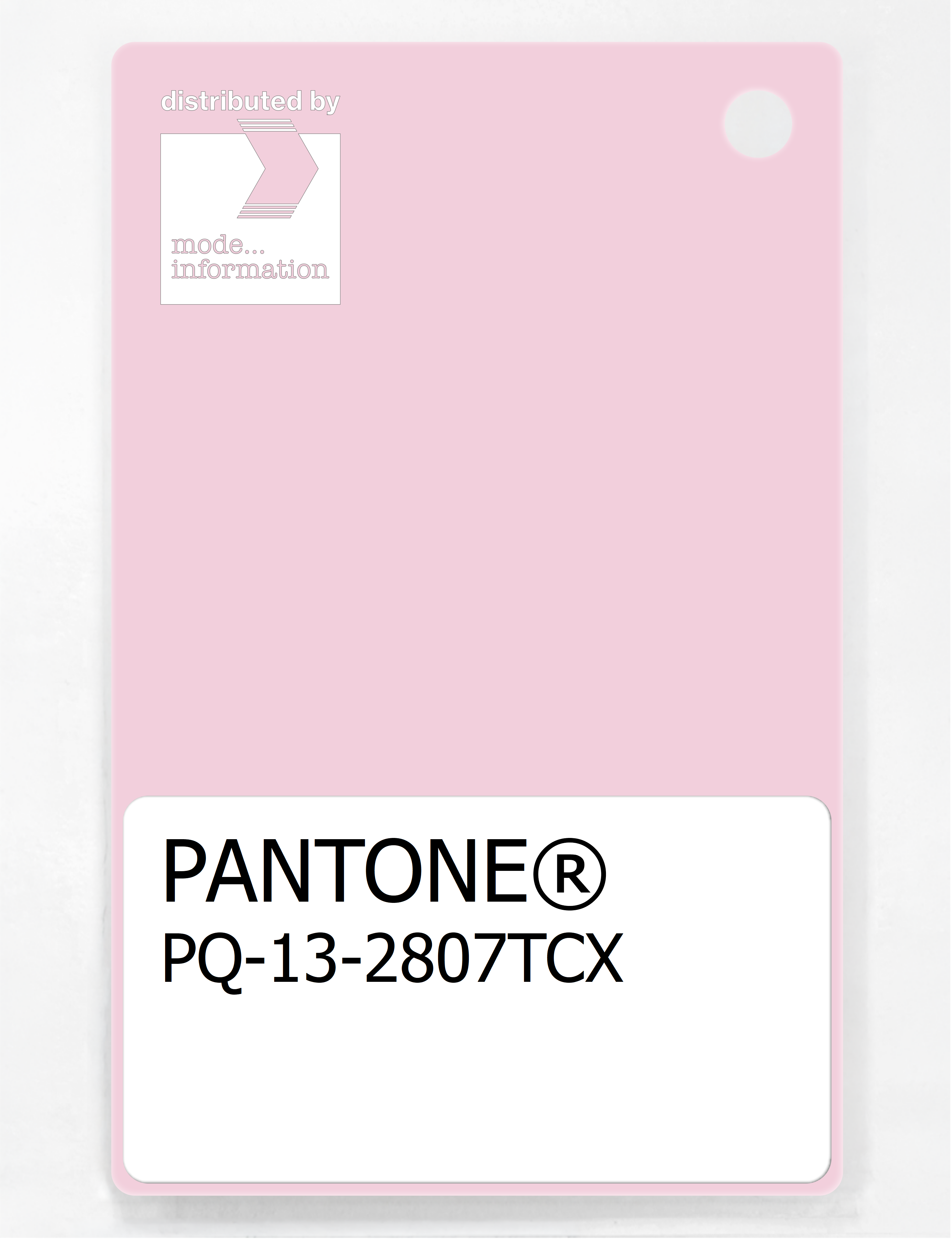 Product image 1 of the product “PANTONE® PLASTIC STANDARD CHIP PQ 13-2807 TCX Ballerina ”