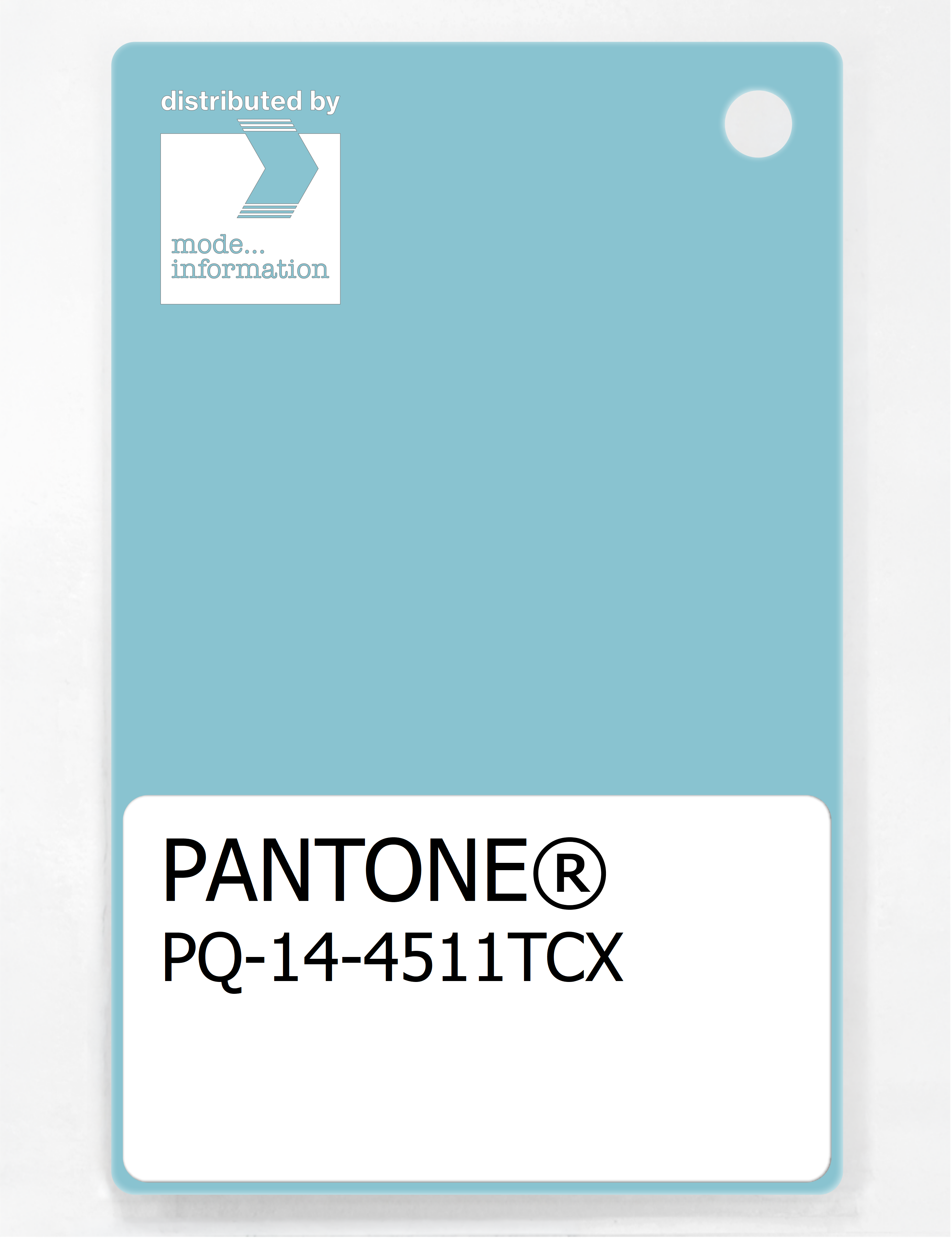 Product image 1 of the product “PANTONE® PLASTIC STANDARD CHIP PQ 14-4511 TCX Gulf Stream ”