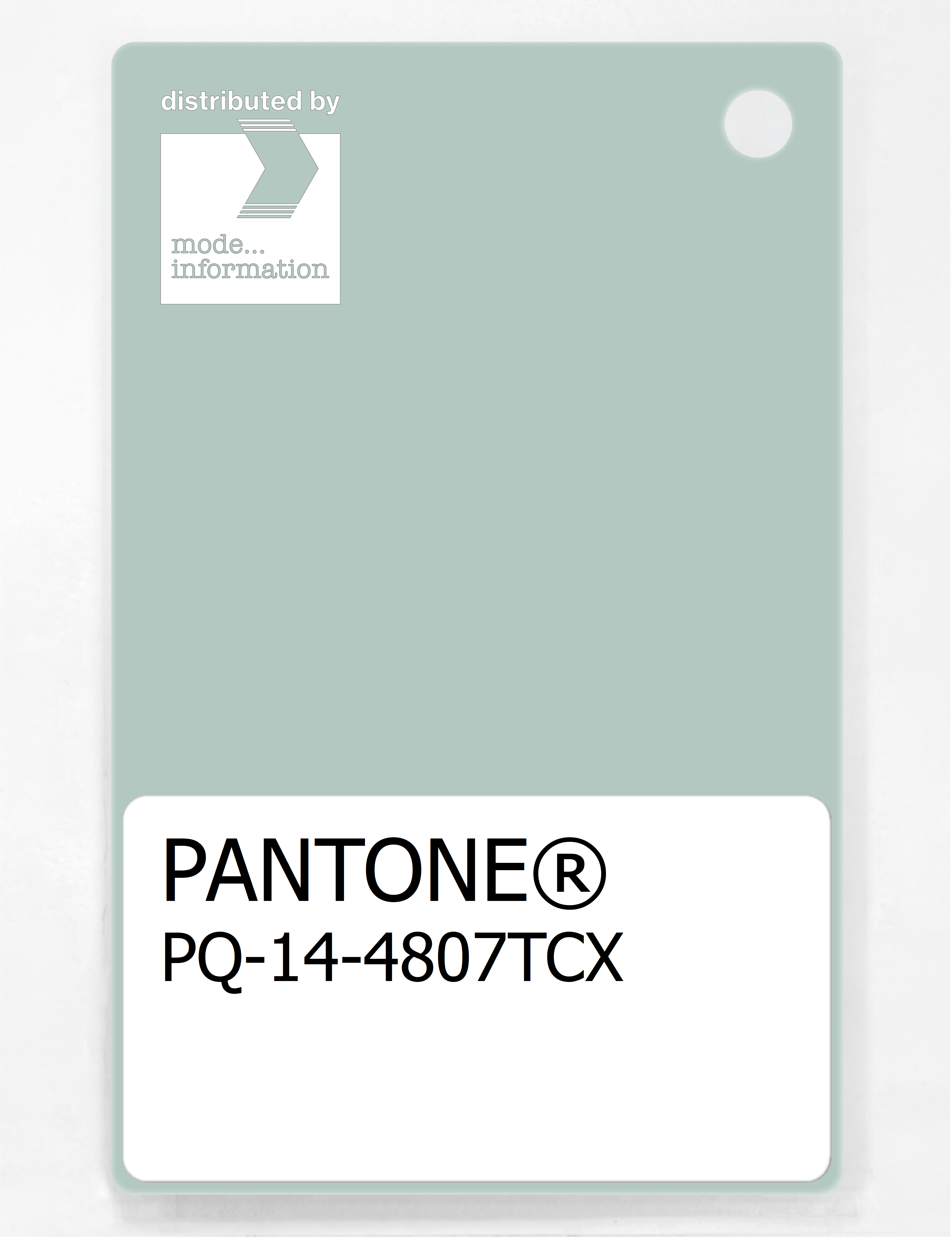 Product image 1 of the product “PANTONE® PLASTIC STANDARD CHIP PQ 14-4807 TCX Surf Spray ”