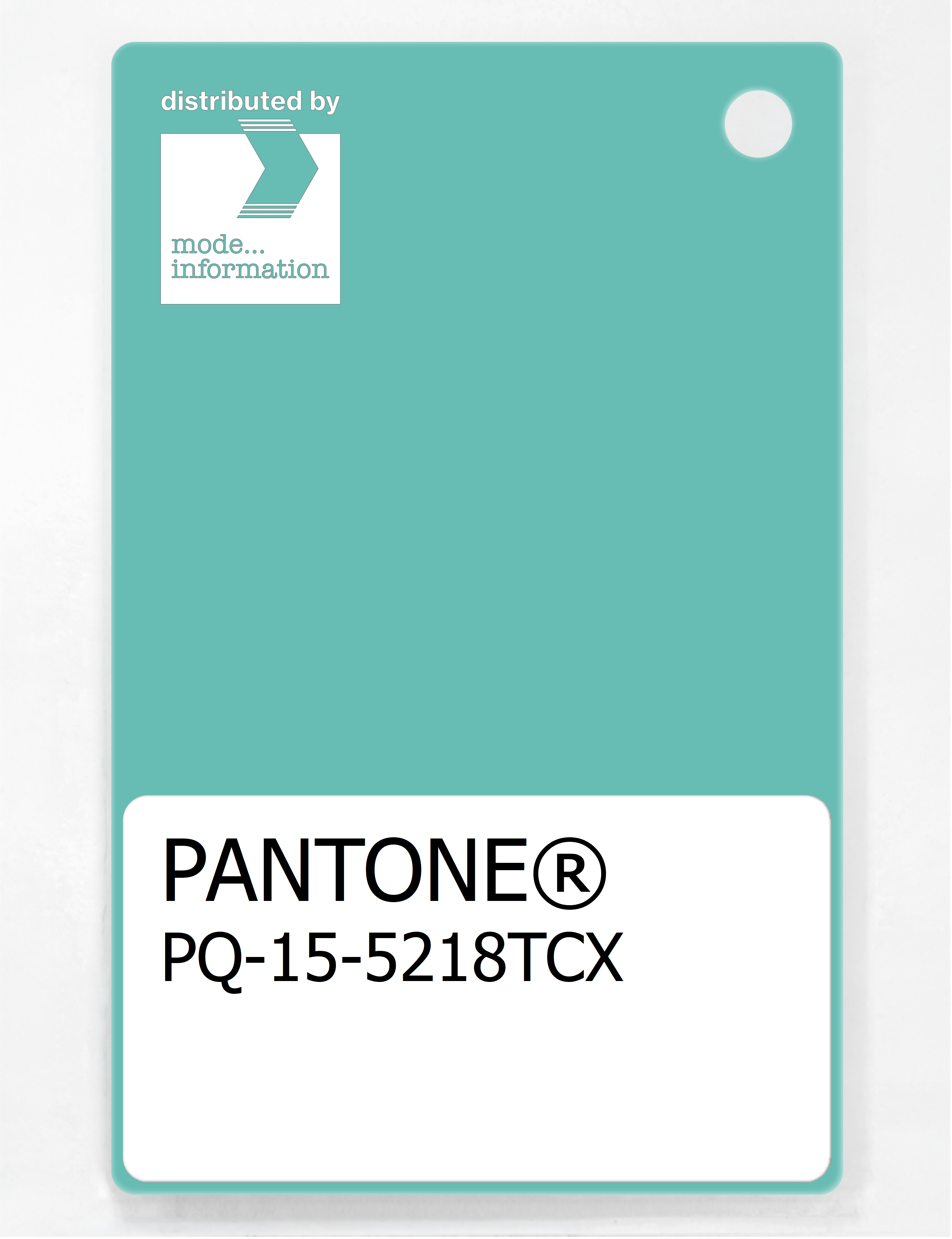 Product image 1 of the product “PANTONE® PLASTIC STANDARD CHIP PQ 15-5218 TCX Pool Blue ”