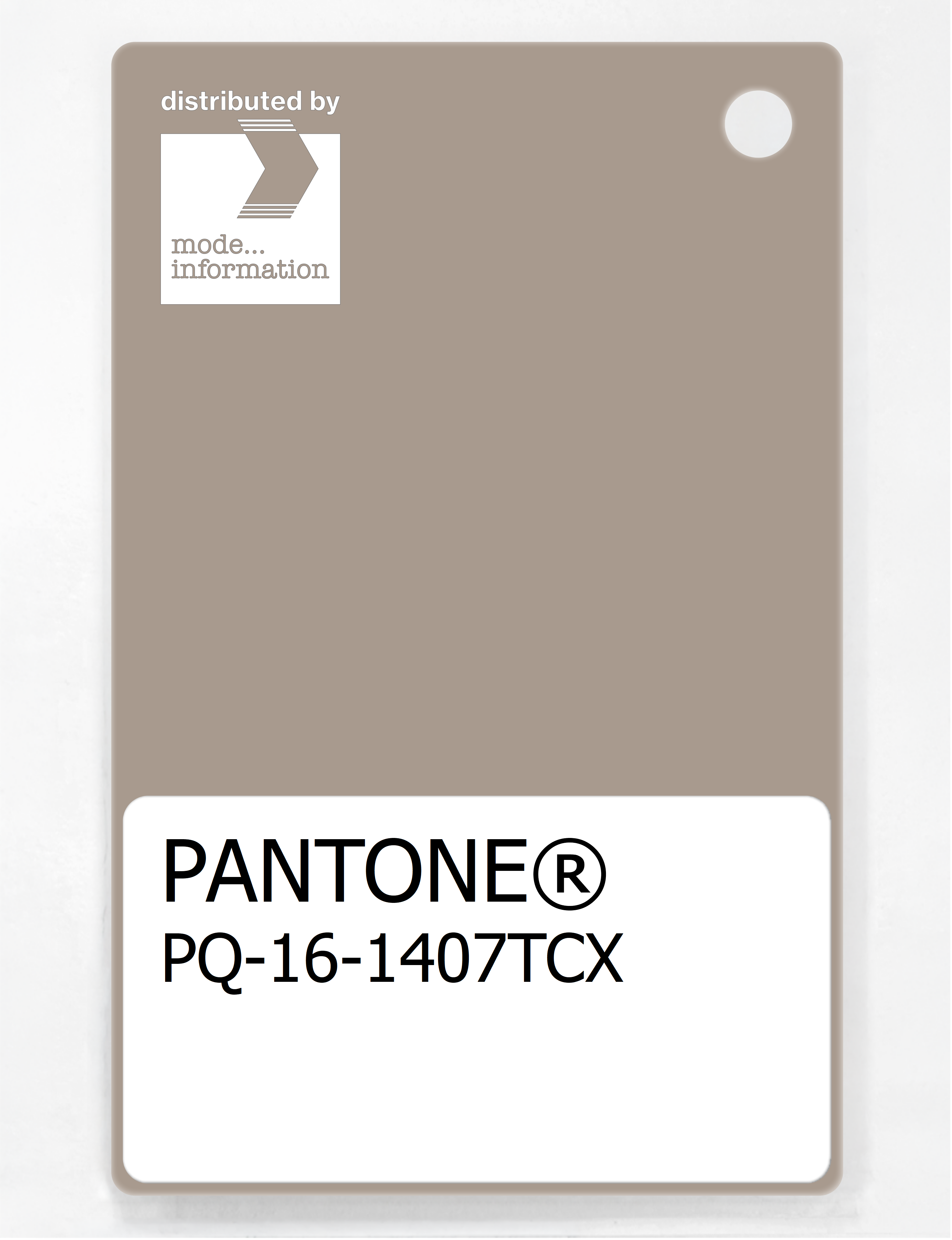 Product image 1 of the product “PANTONE® PLASTIC STANDARD CHIP PQ 16-1407 TCX Cobblestone ”
