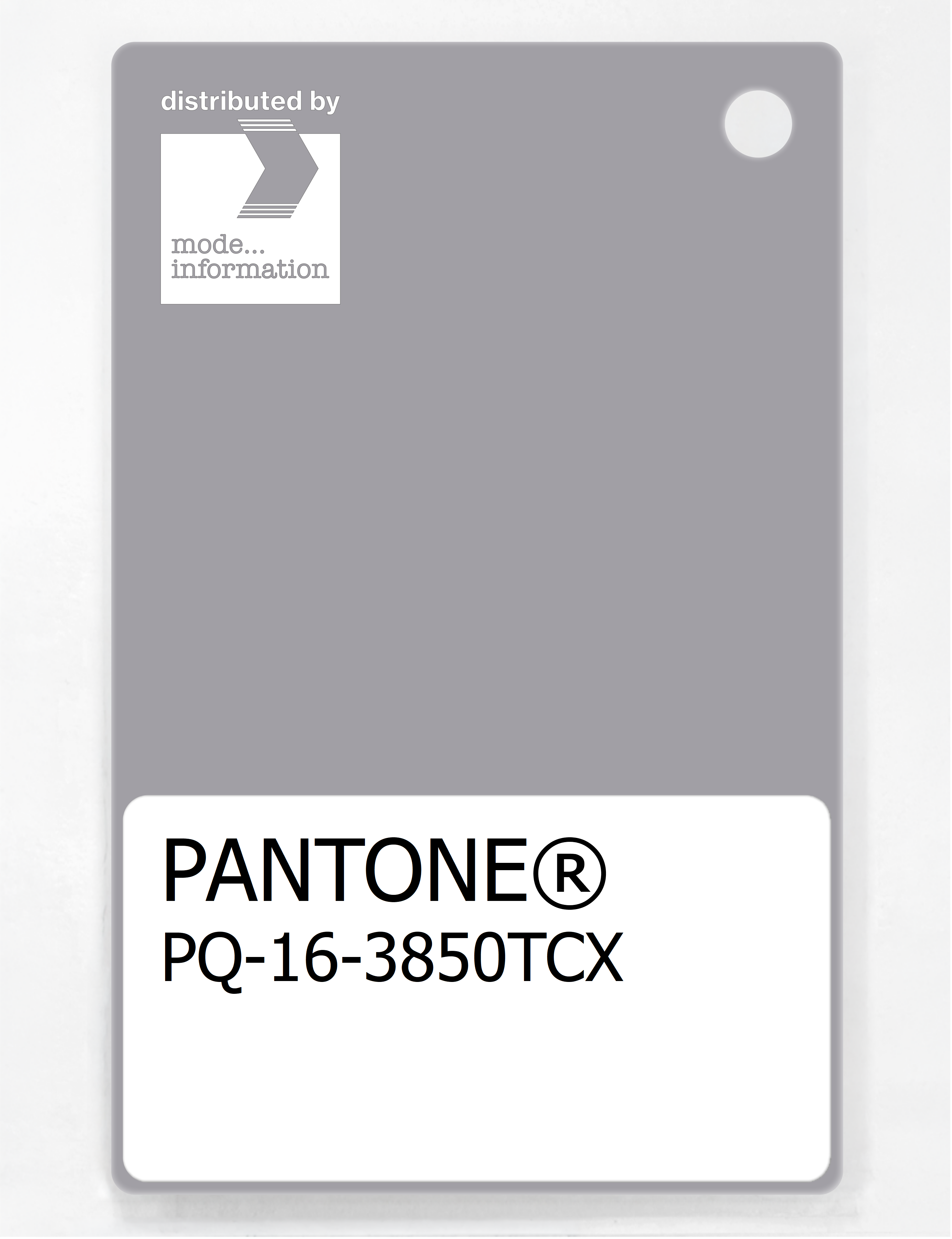 Product image 1 of the product “PANTONE® PLASTIC STANDARD CHIP PQ 16-3850 TCX Silver Sconce ”