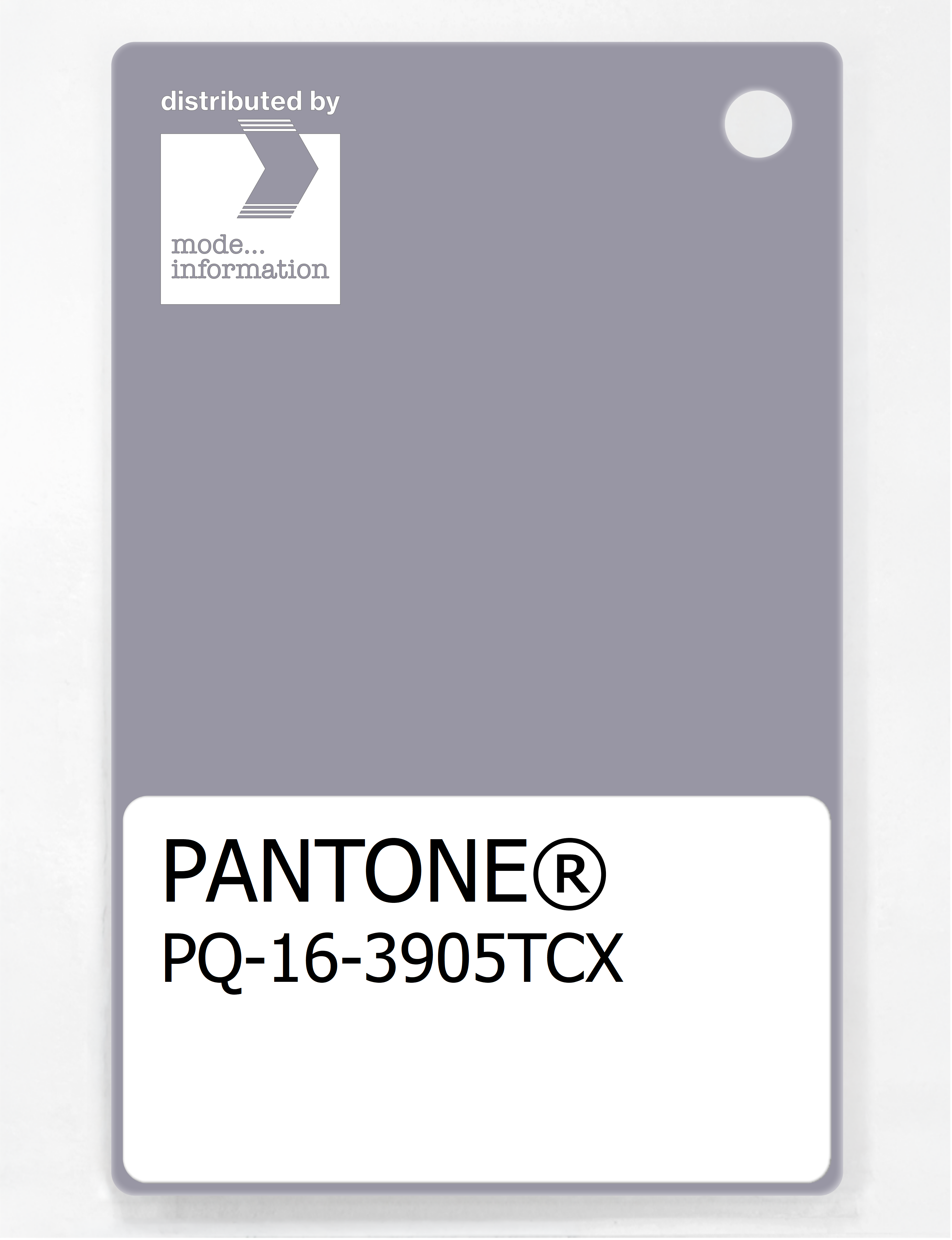 Product image 1 of the product “PANTONE® PLASTIC STANDARD CHIP PQ 16-3905 TCX Lilac Gray ”