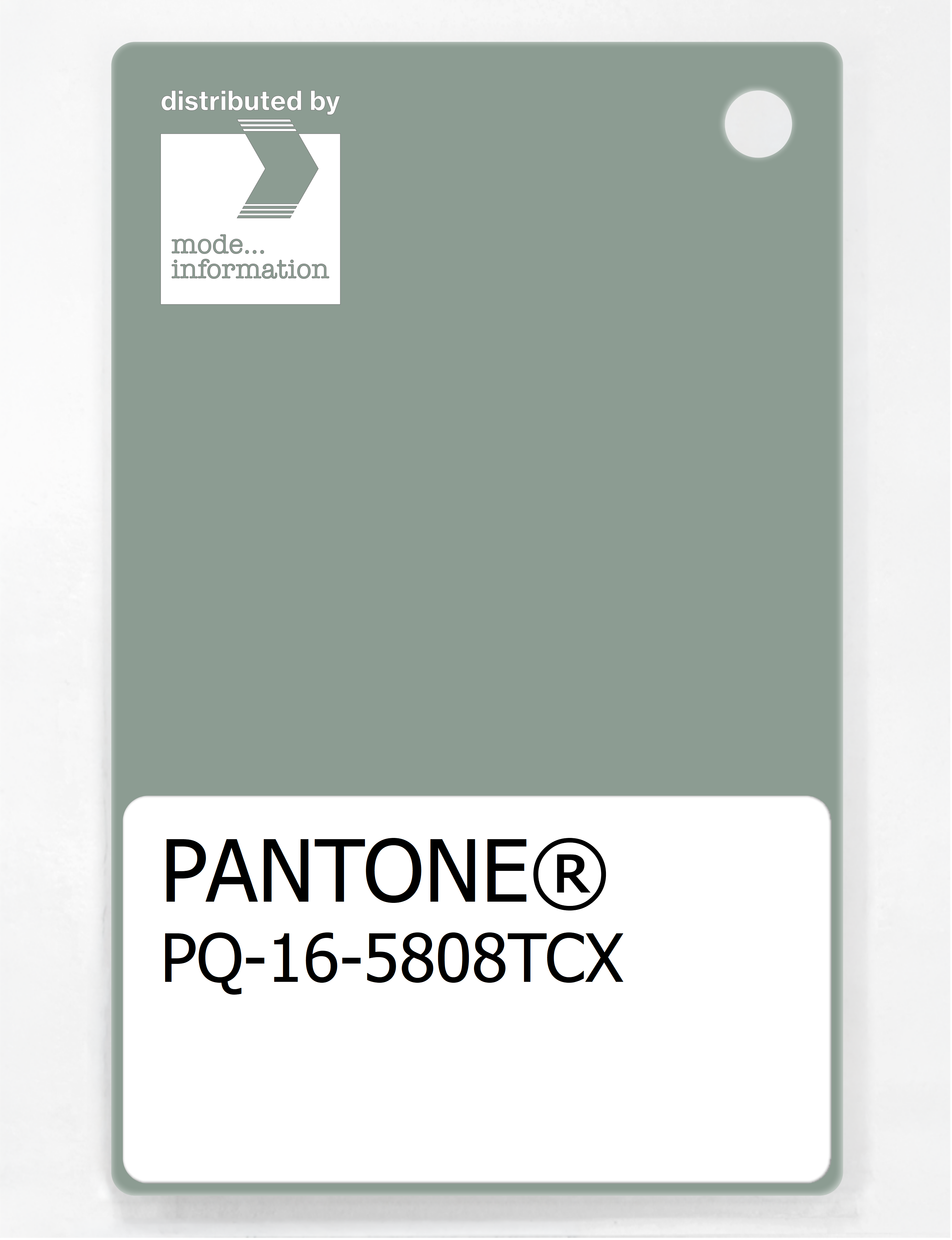 Product image 1 of the product “PANTONE® PLASTIC STANDARD CHIP PQ 16-5808 TCX Iceberg Green ”