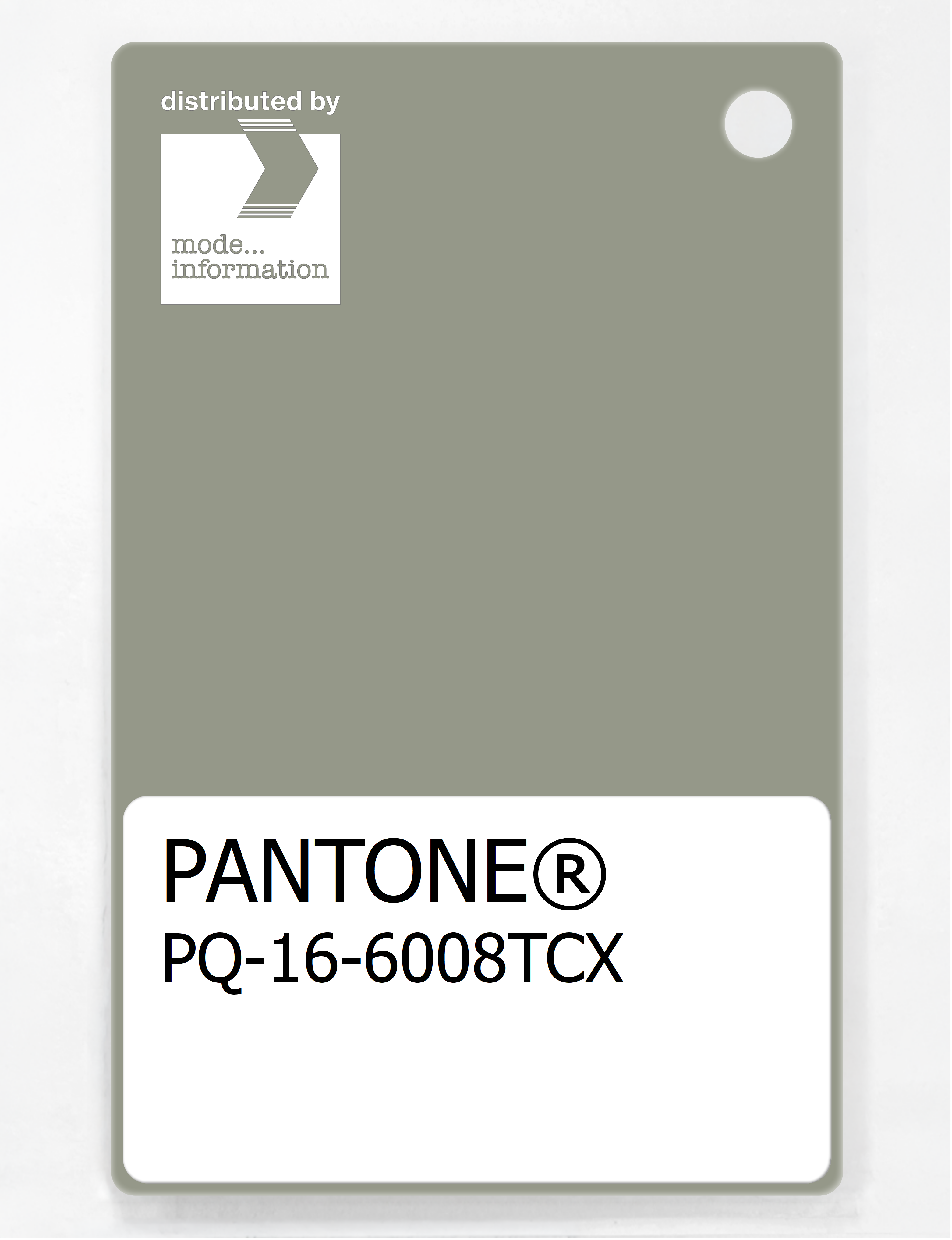 Product image 1 of the product “PANTONE® PLASTIC STANDARD CHIP PQ 16-6008 TCX Seagrass ”