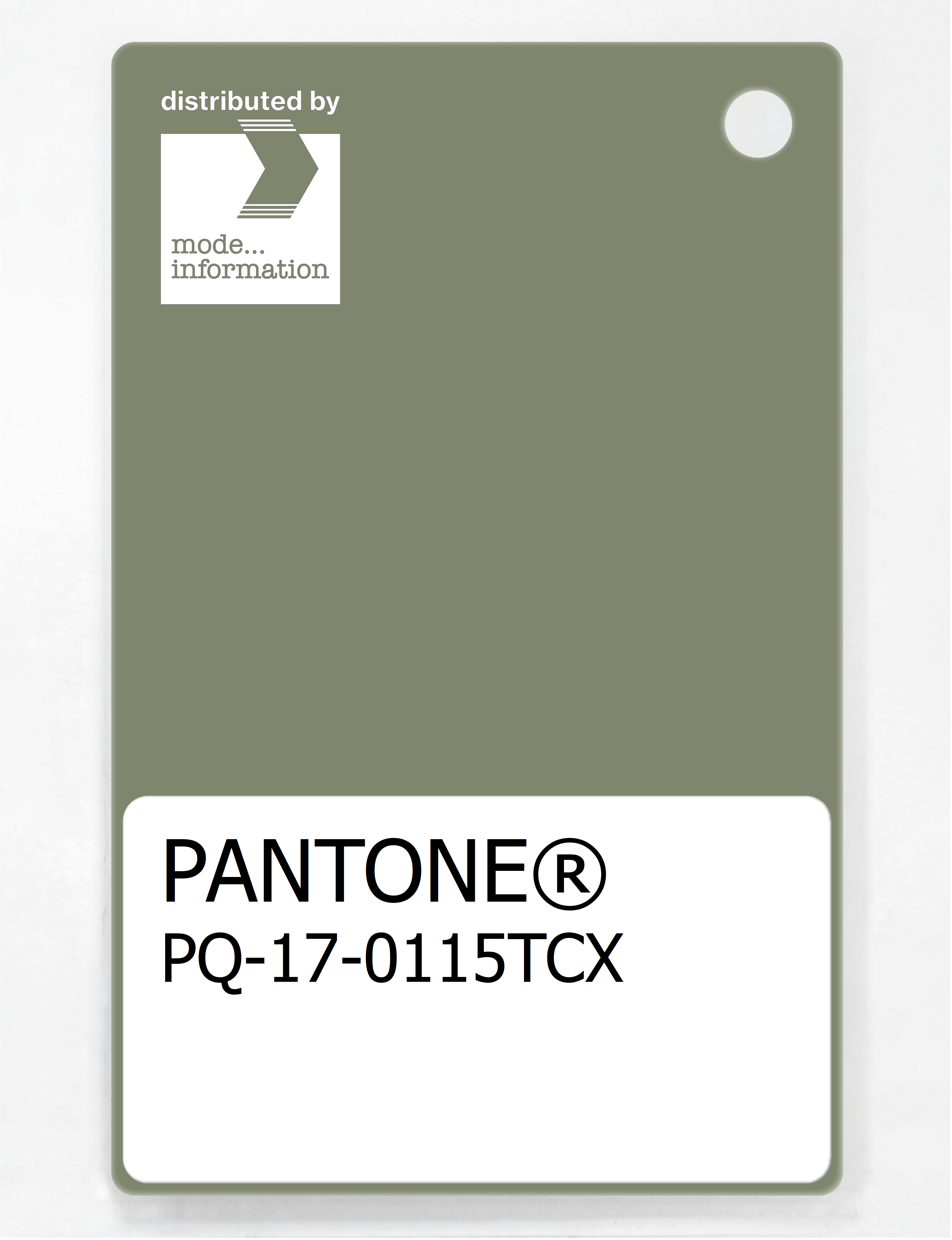 Product image 1 of the product “PANTONE® PLASTIC STANDARD CHIP PQ 17-0115 TCX Oil Green ”