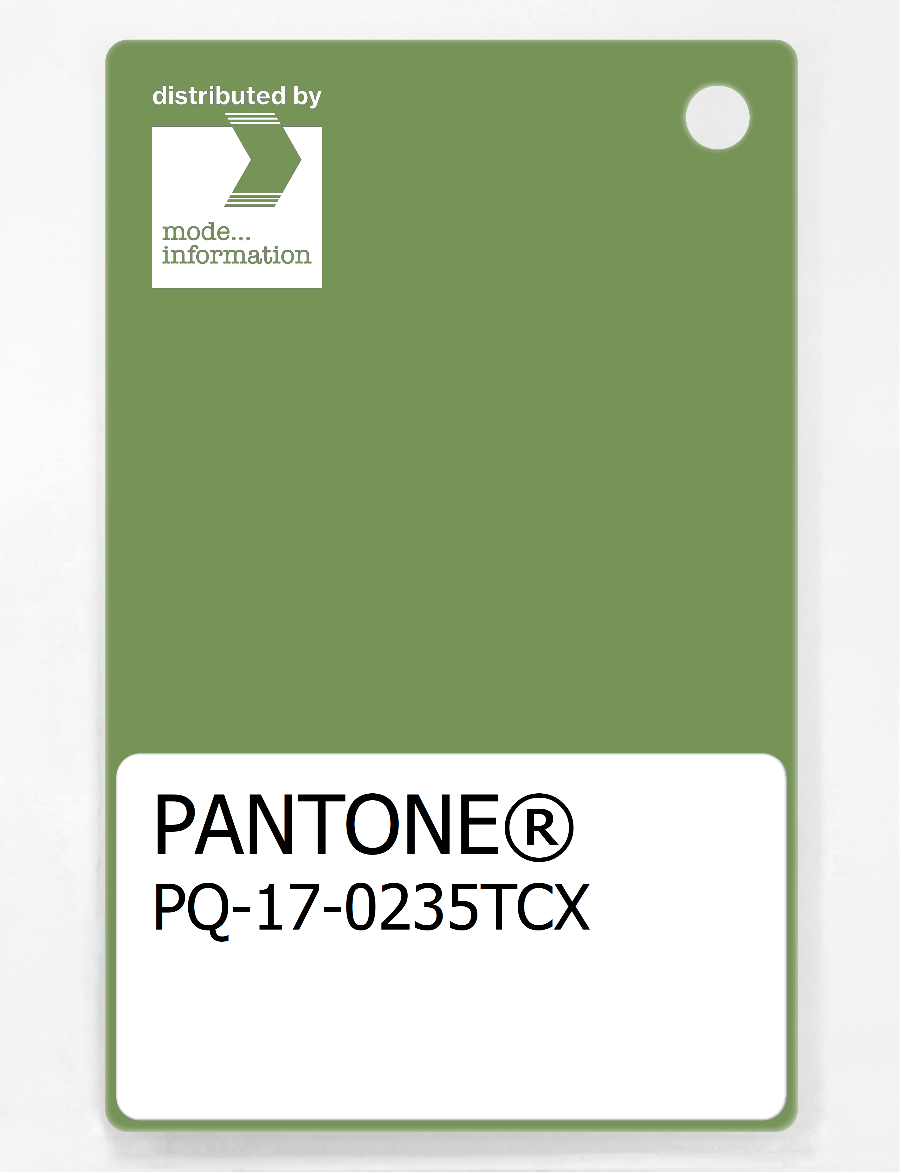 Product image 1 of the product “PANTONE® PLASTIC STANDARD CHIP PQ 17-0235 TCX Piquant Green ”