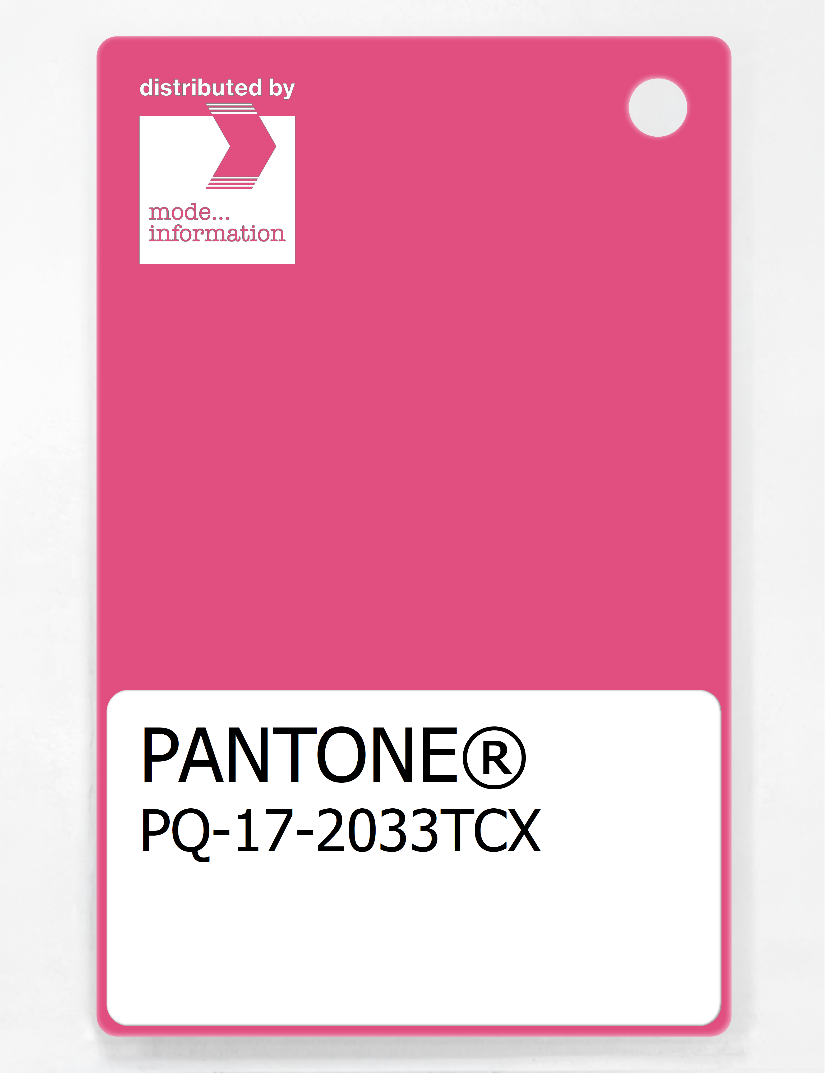 Product image 1 of the product “PANTONE® PLASTIC STANDARD CHIP PQ 17-2033 TCX Fandango Pink ”