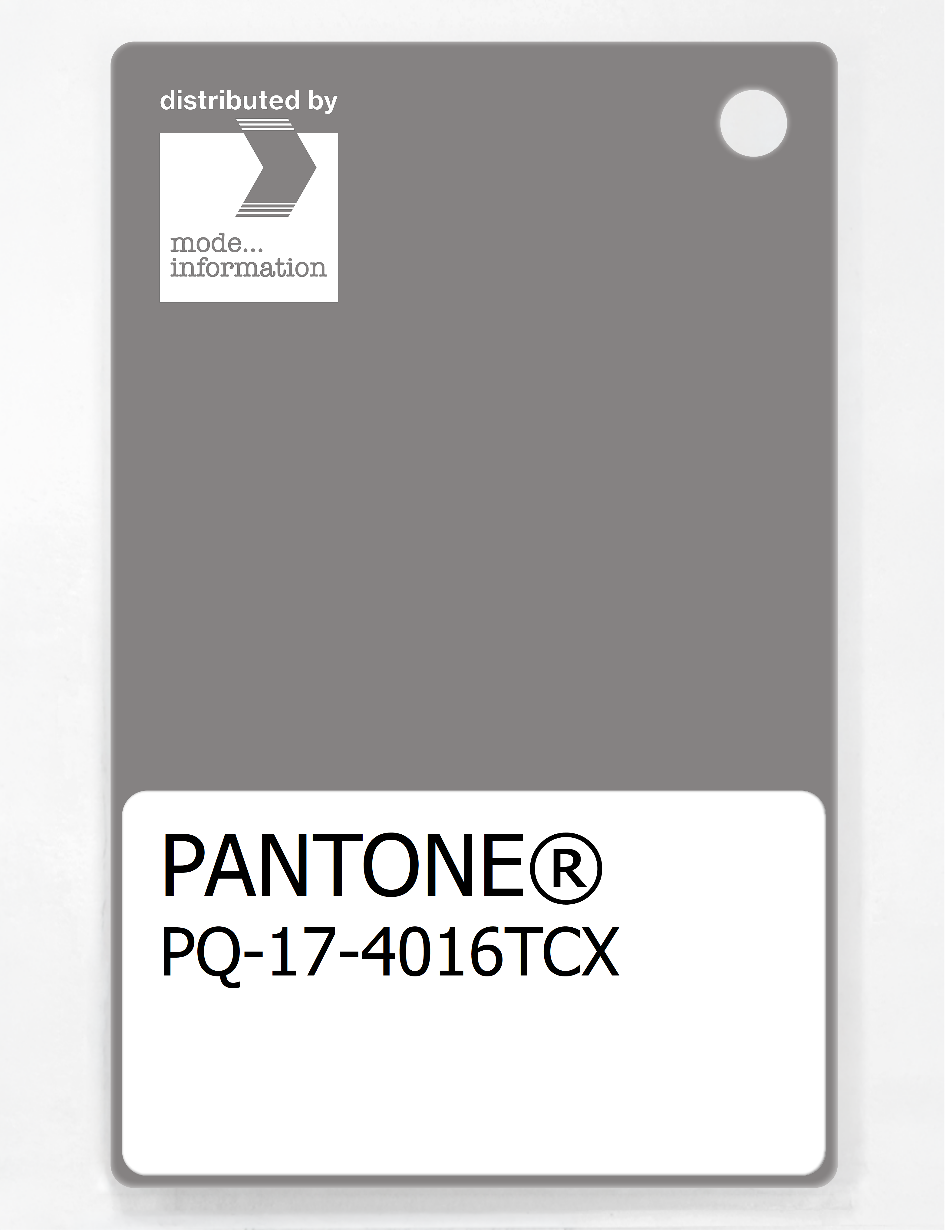 Product image 1 of the product “PANTONE® PLASTIC STANDARD CHIP PQ 17-4016 TCX Gray Flannel ”