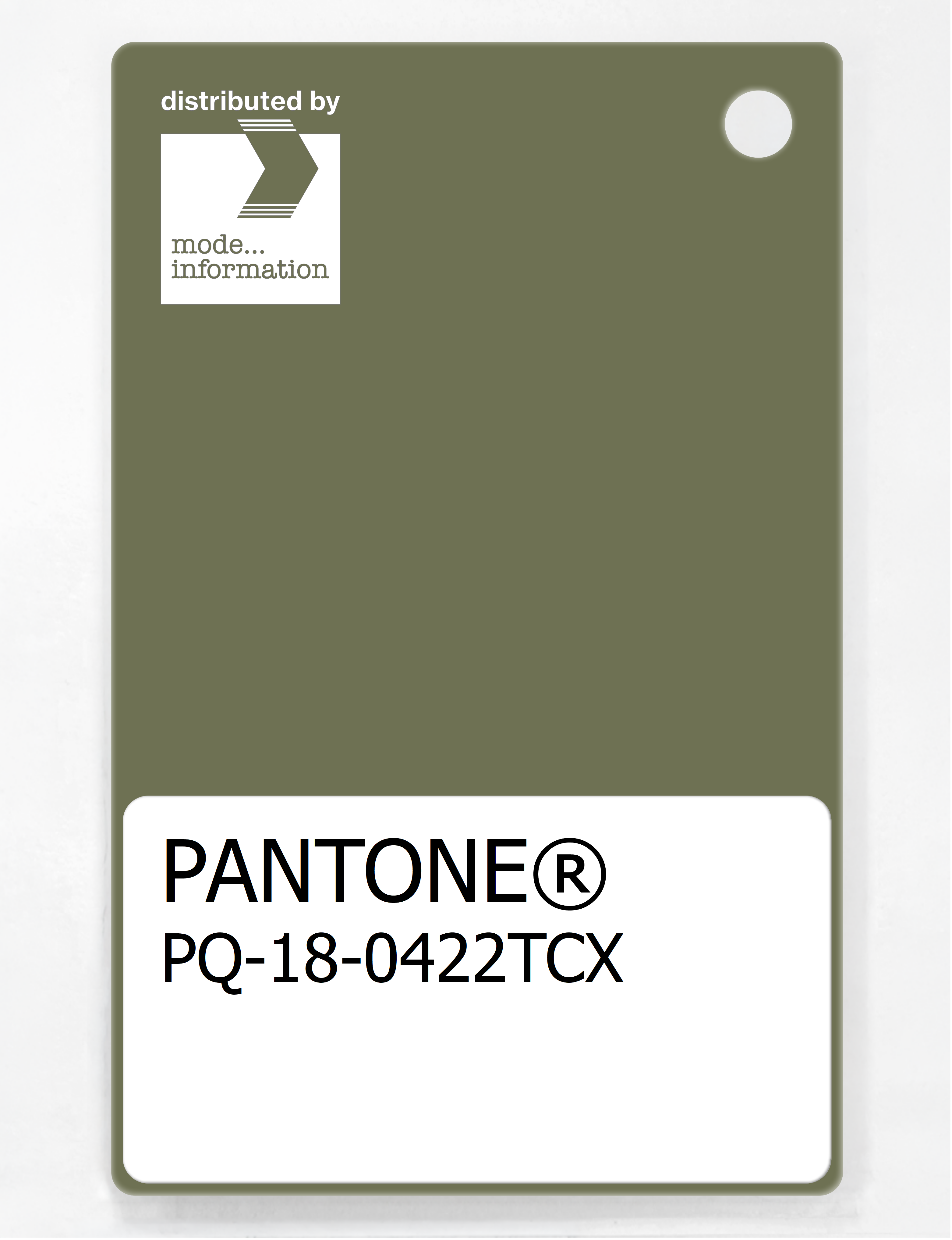 Product image 1 of the product “PANTONE® PLASTIC STANDARD CHIP PQ 18-0422 TCX Loden Green ”