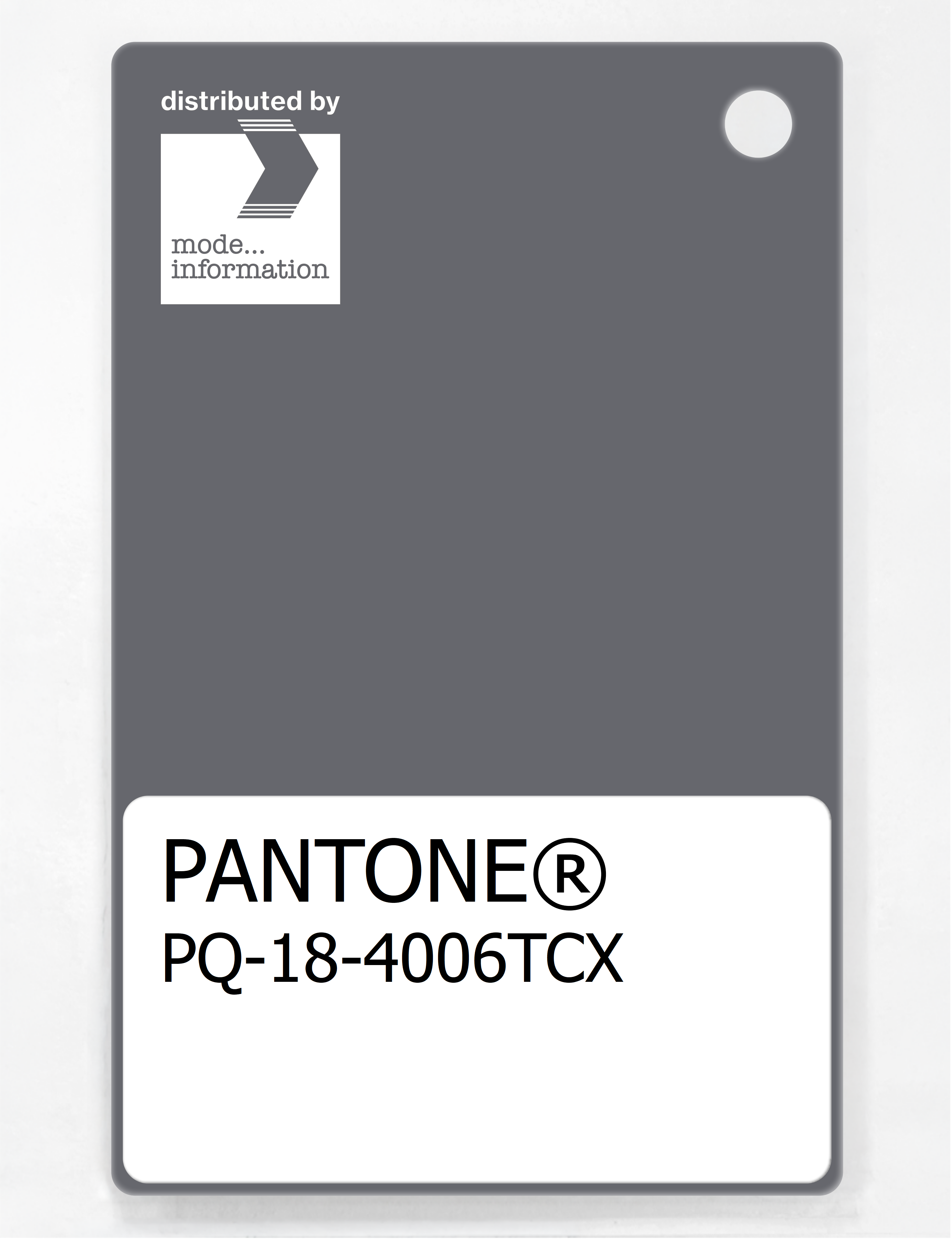 Product image 1 of the product “PANTONE® PLASTIC STANDARD CHIP PQ 18-4006 TCX Quiet Shade ”