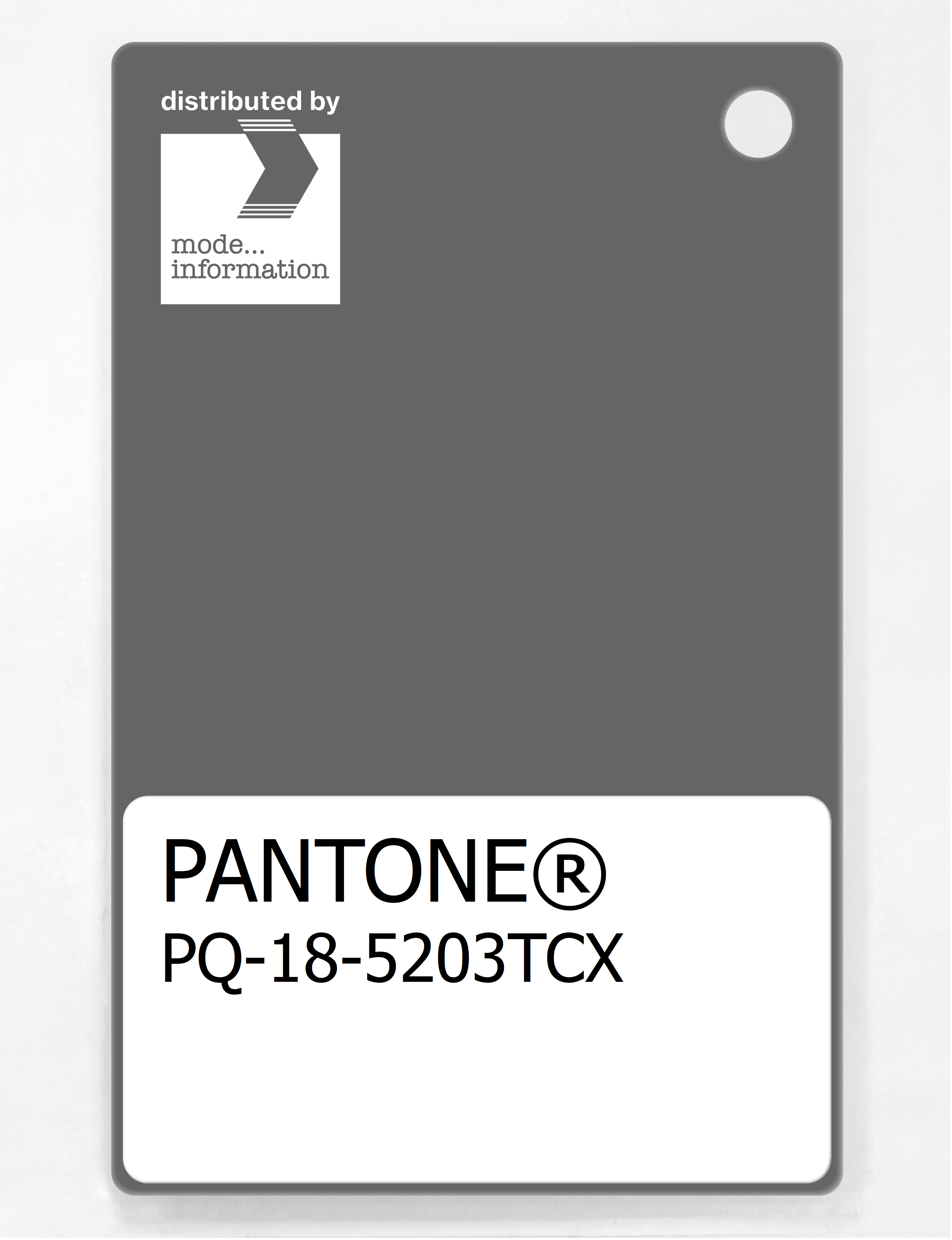 Product image 1 of the product “PANTONE® PLASTIC STANDARD CHIP PQ 18-5203 TCX Pewter ”