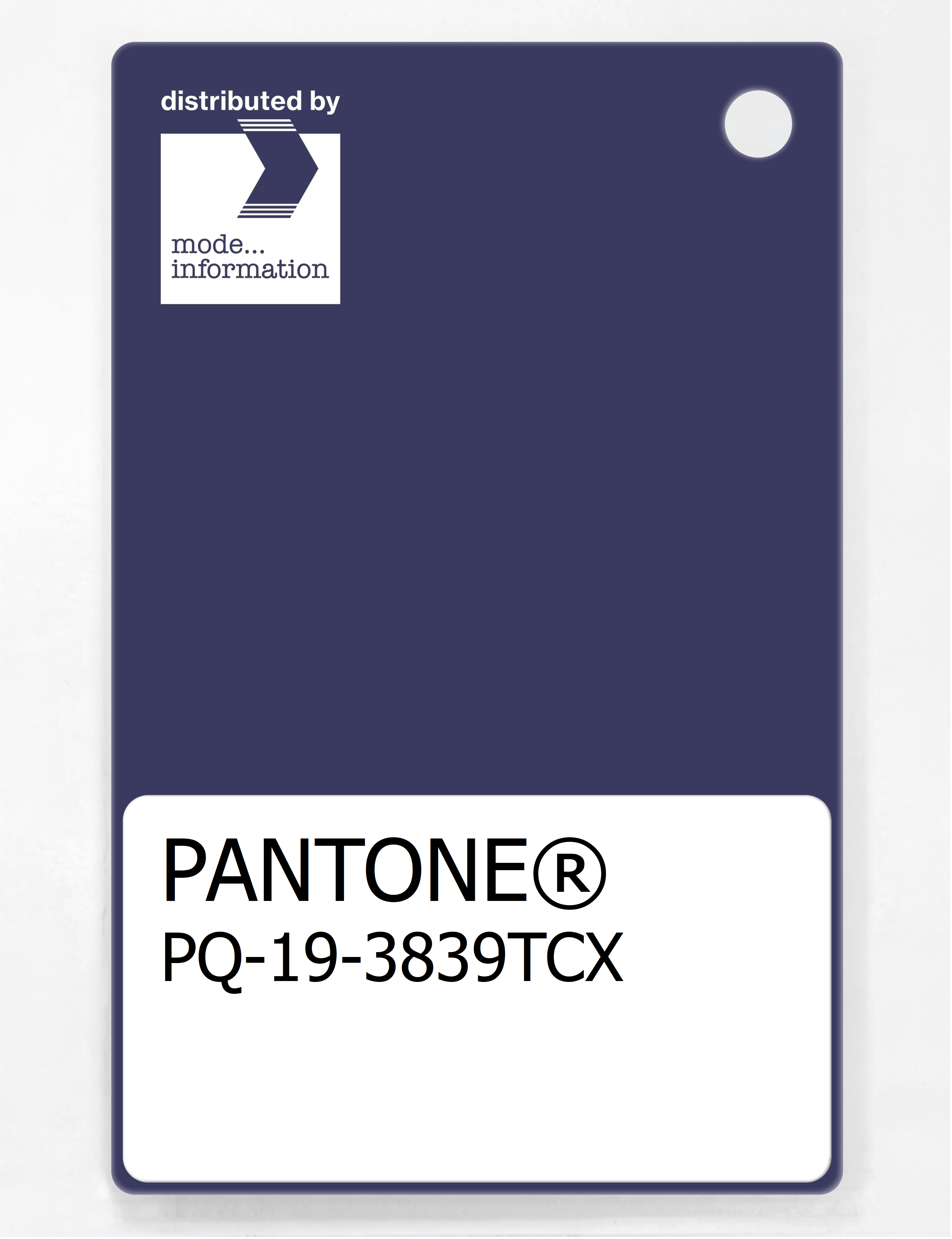 Product image 1 of the product “PANTONE® PLASTIC STANDARD CHIP PQ 19-3839 TCX Blue Ribbon ”