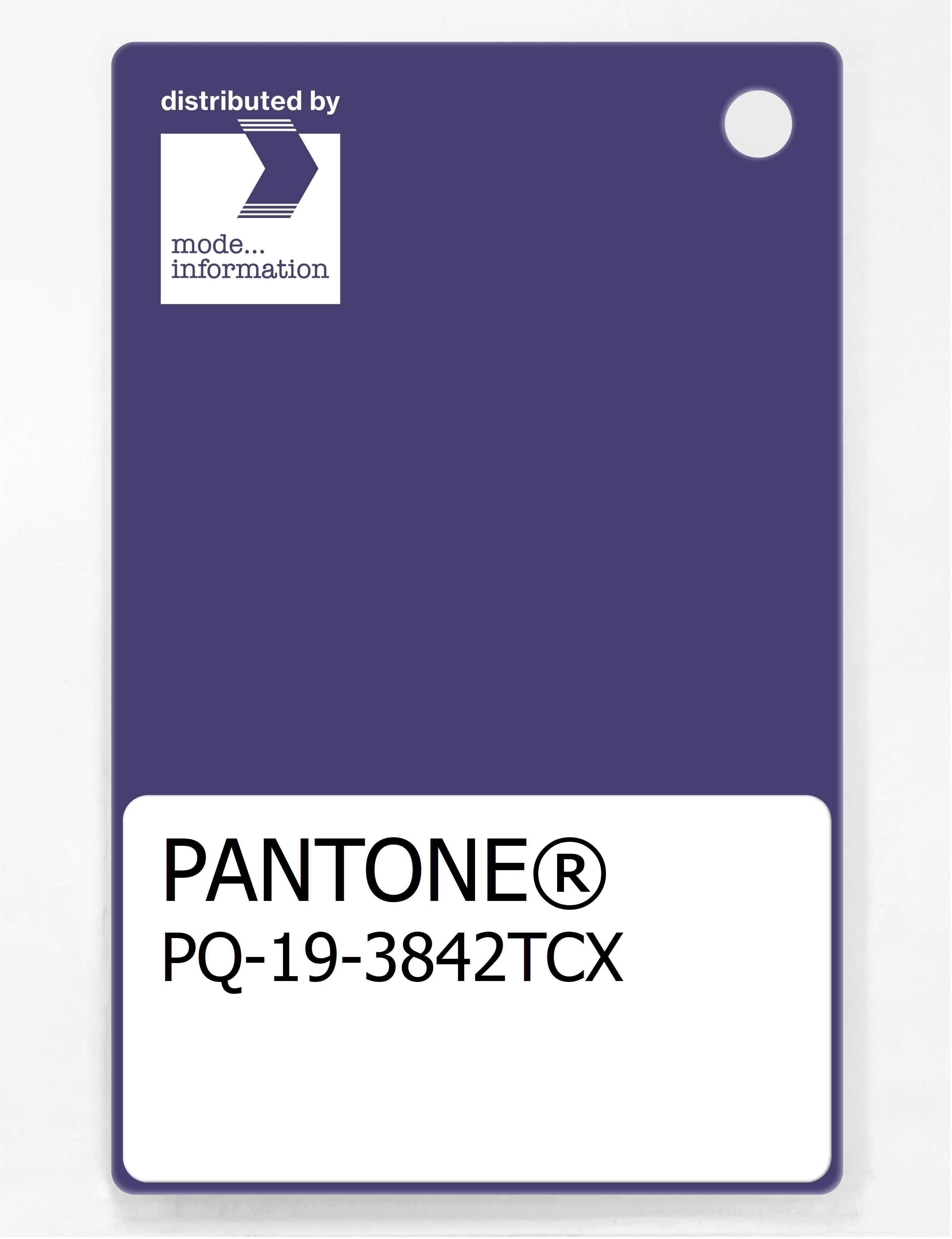 Product image 1 of the product “PANTONE® PLASTIC STANDARD CHIP PQ 19-3842 TCX Deep Wisteria ”