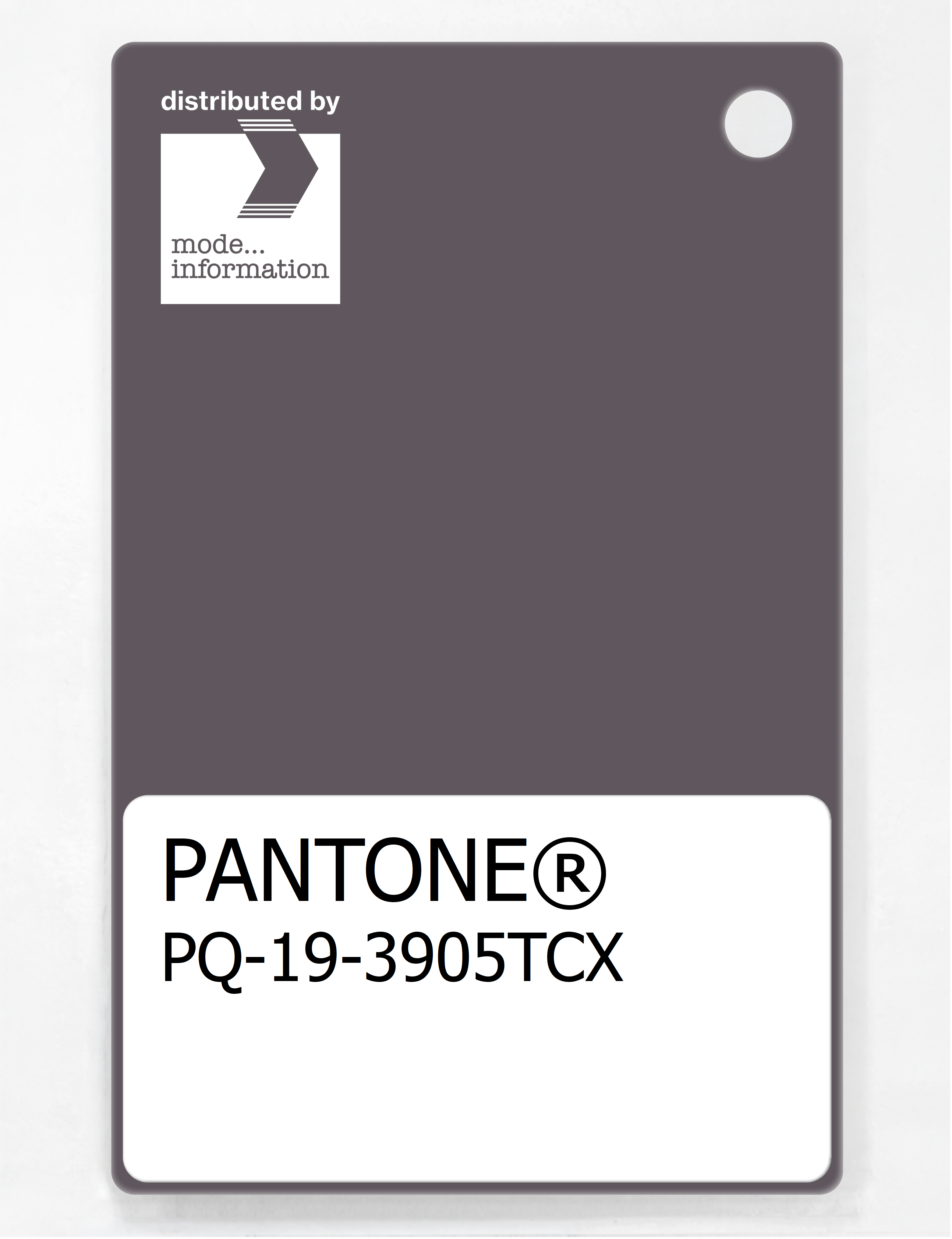 Product image 1 of the product “PANTONE® PLASTIC STANDARD CHIP PQ 19-3905 TCX Rabbit ”