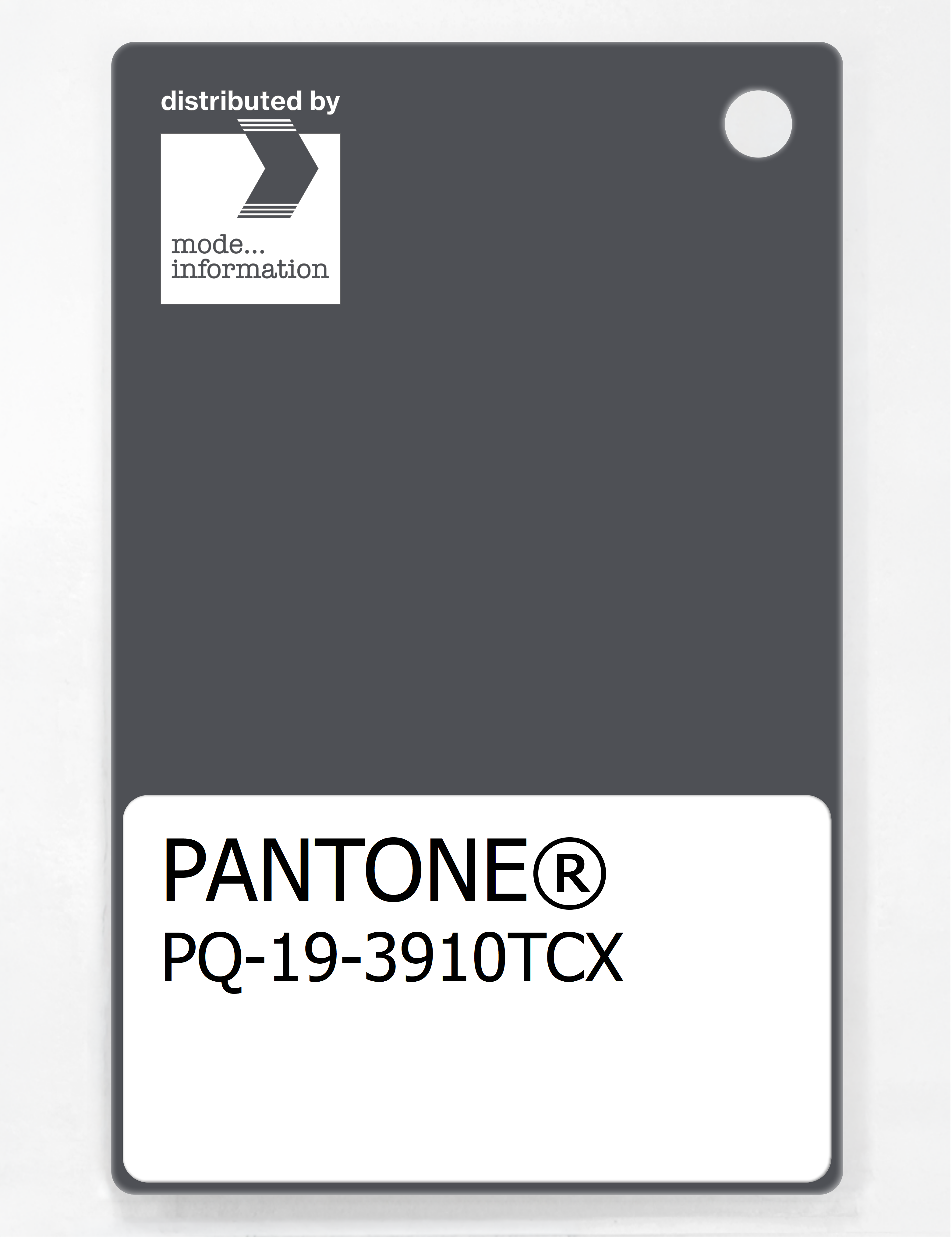 Product image 1 of the product “PANTONE® PLASTIC STANDARD CHIP PQ 19-3910 TCX Iron Gate ”