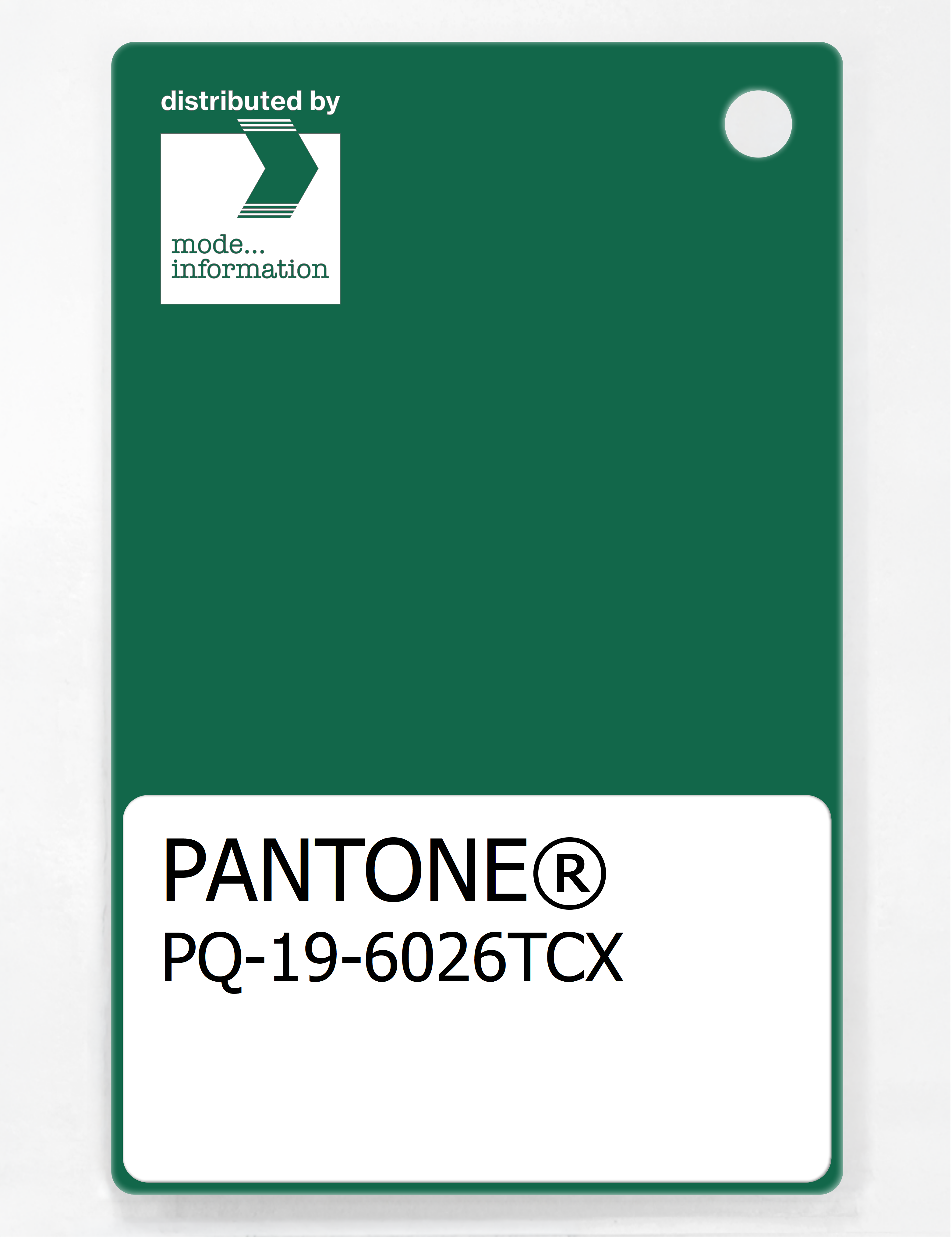 Product image 1 of the product “PANTONE® PLASTIC STANDARD CHIP PQ 19-6026 TCX Verdant Green ”