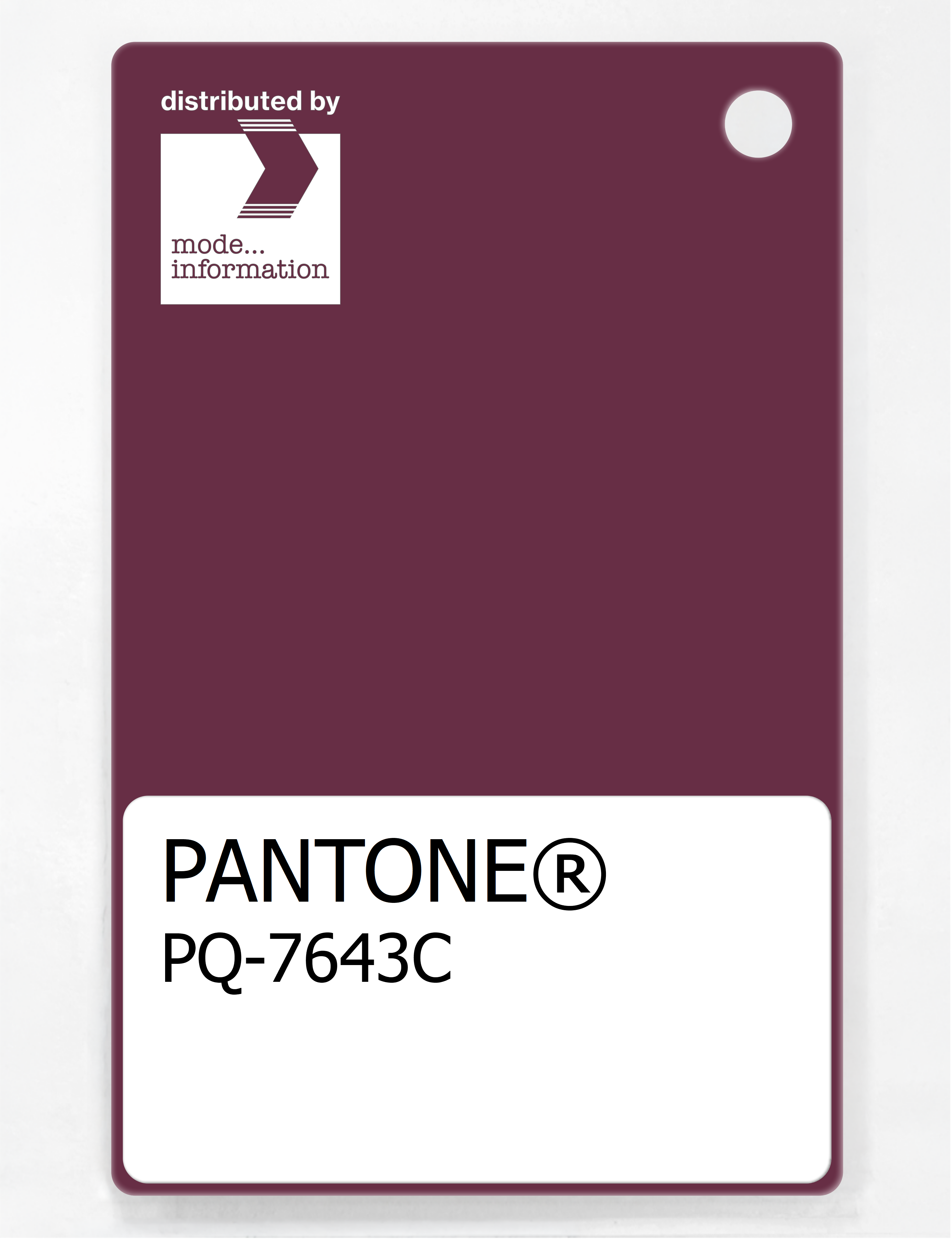 Product image 1 of the product “PANTONE® PLASTIC STANDARD CHIP PQ 7643C ”