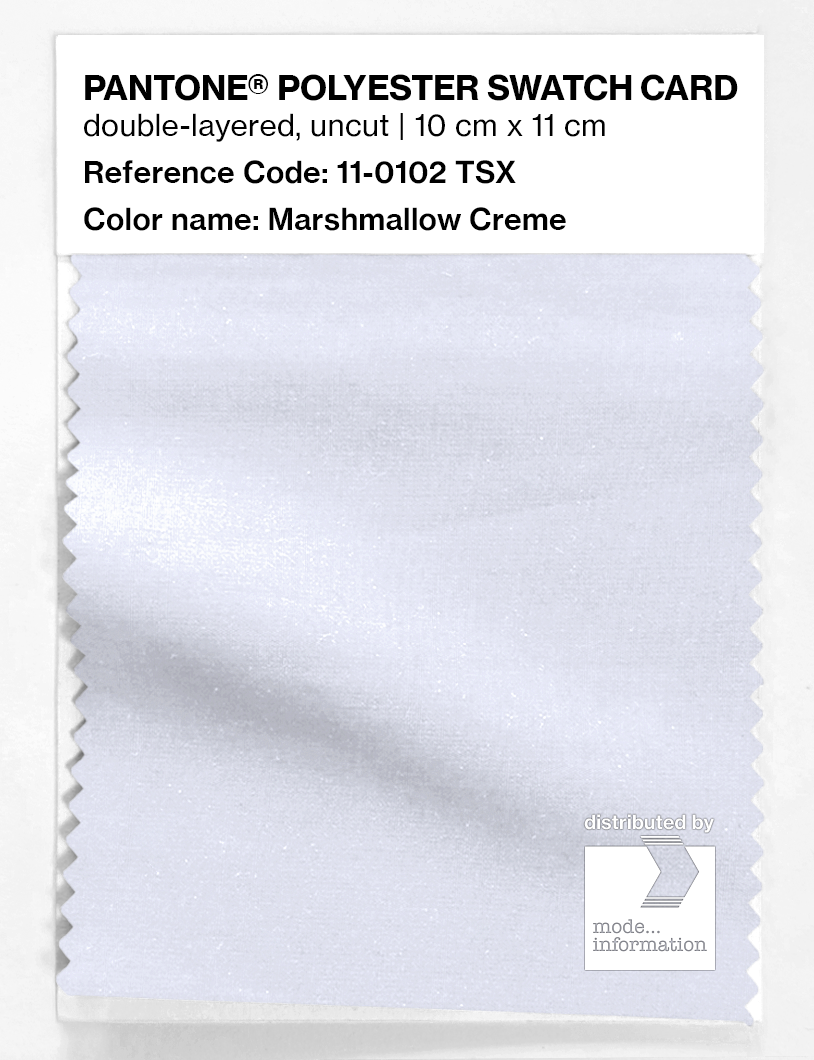 Product image 1 of the product “PANTONE® POLYESTER SWATCH CARD 11-0102 TSX Marshmallow Crème ”